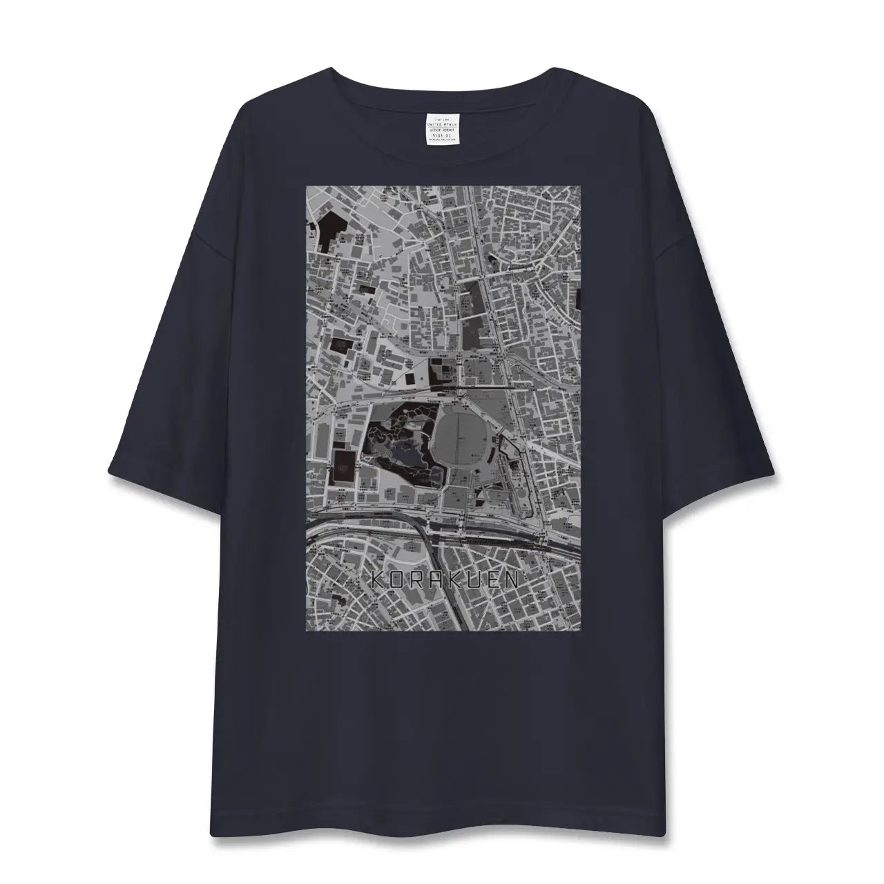 【後楽園(東京都)】地図柄ビッグシルエットTシャツ