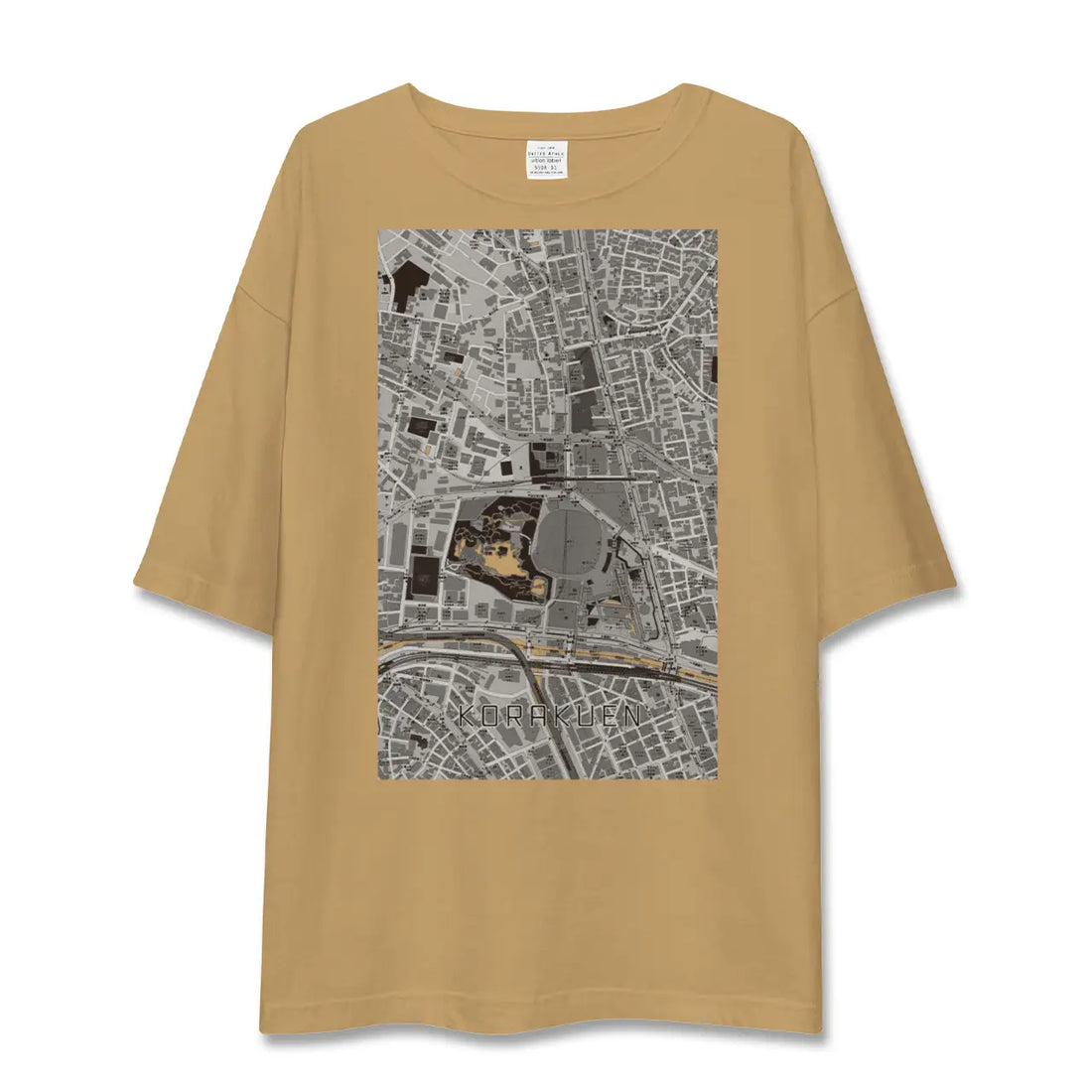 【後楽園(東京都)】地図柄ビッグシルエットTシャツ