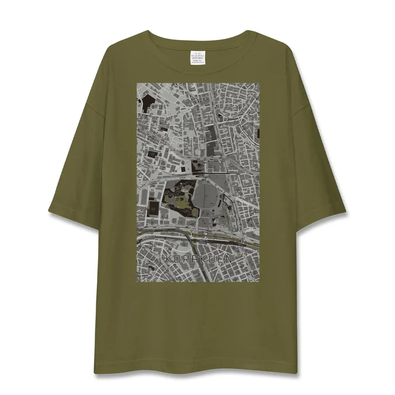 【後楽園(東京都)】地図柄ビッグシルエットTシャツ