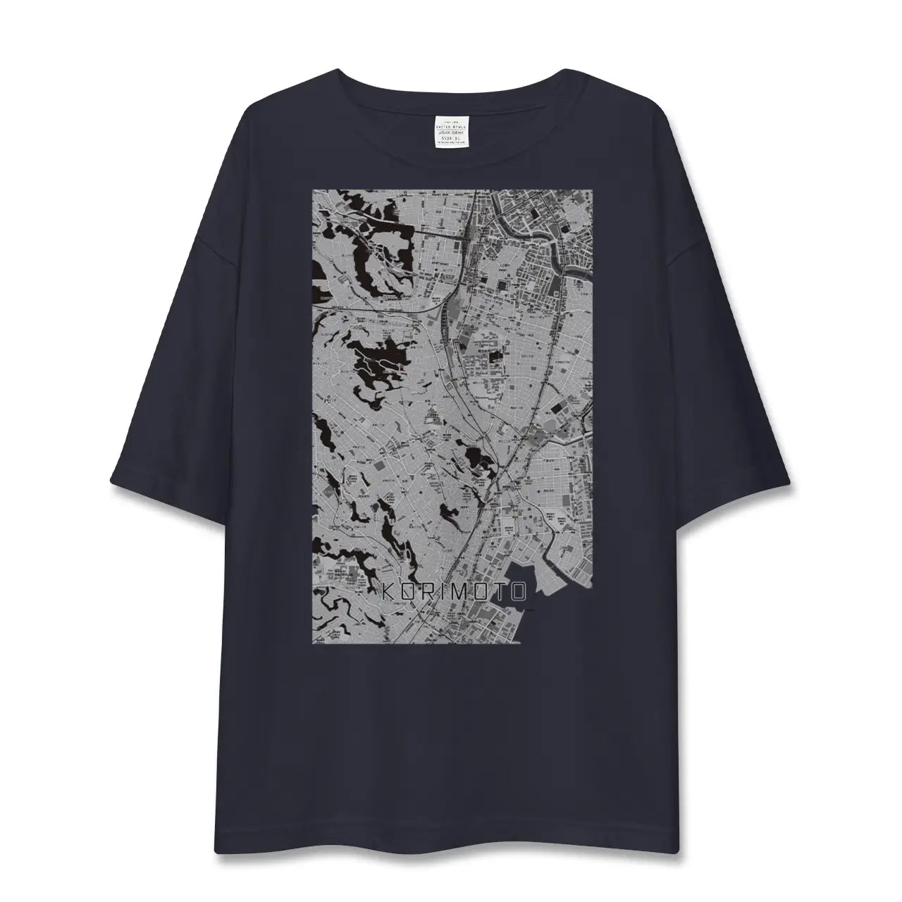 【郡元(鹿児島県)】地図柄ビッグシルエットTシャツ