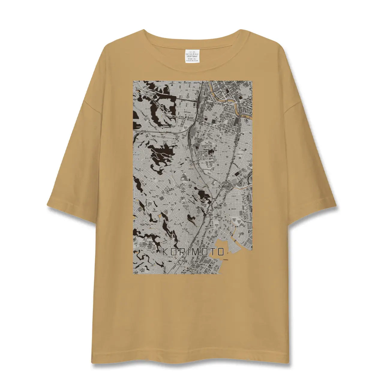 【郡元(鹿児島県)】地図柄ビッグシルエットTシャツ