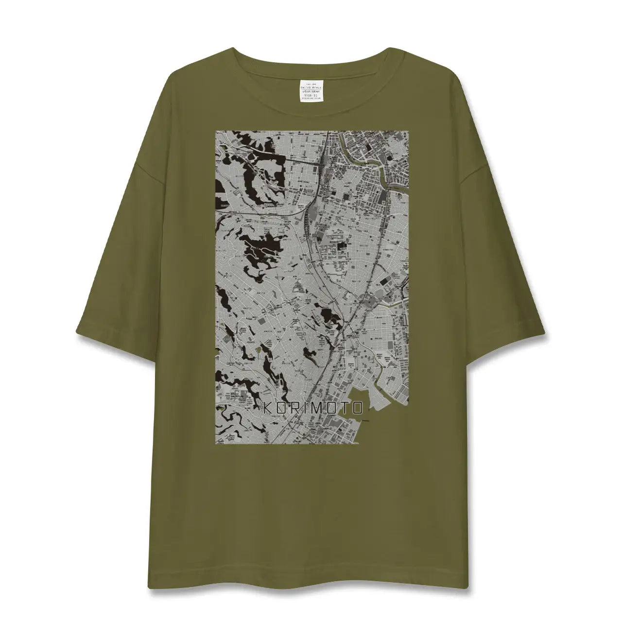 【郡元(鹿児島県)】地図柄ビッグシルエットTシャツ