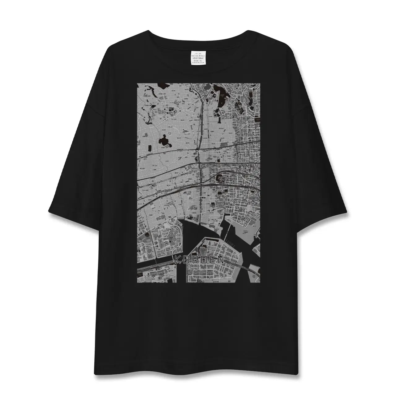 【香櫨園(兵庫県)】地図柄ビッグシルエットTシャツ
