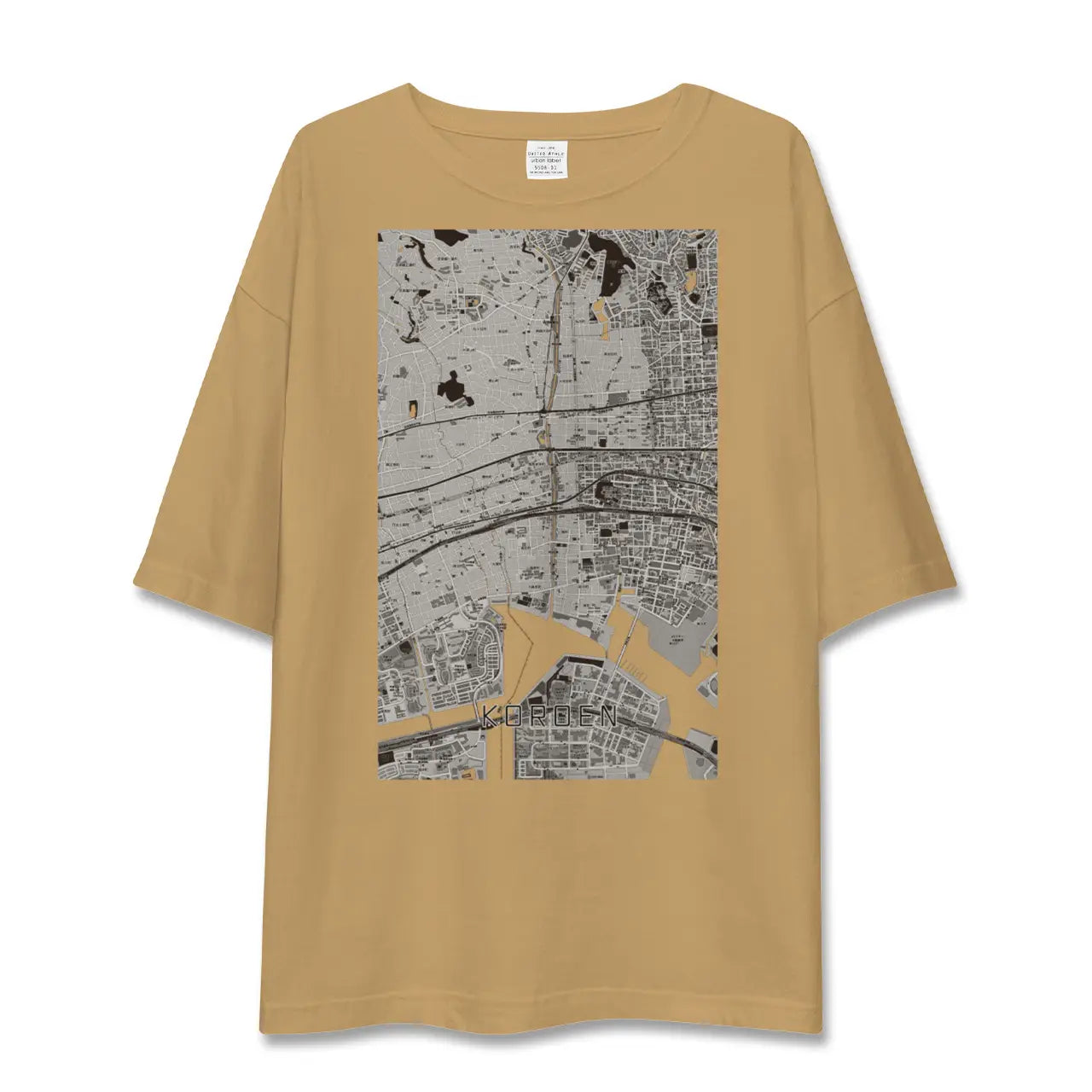 【香櫨園(兵庫県)】地図柄ビッグシルエットTシャツ