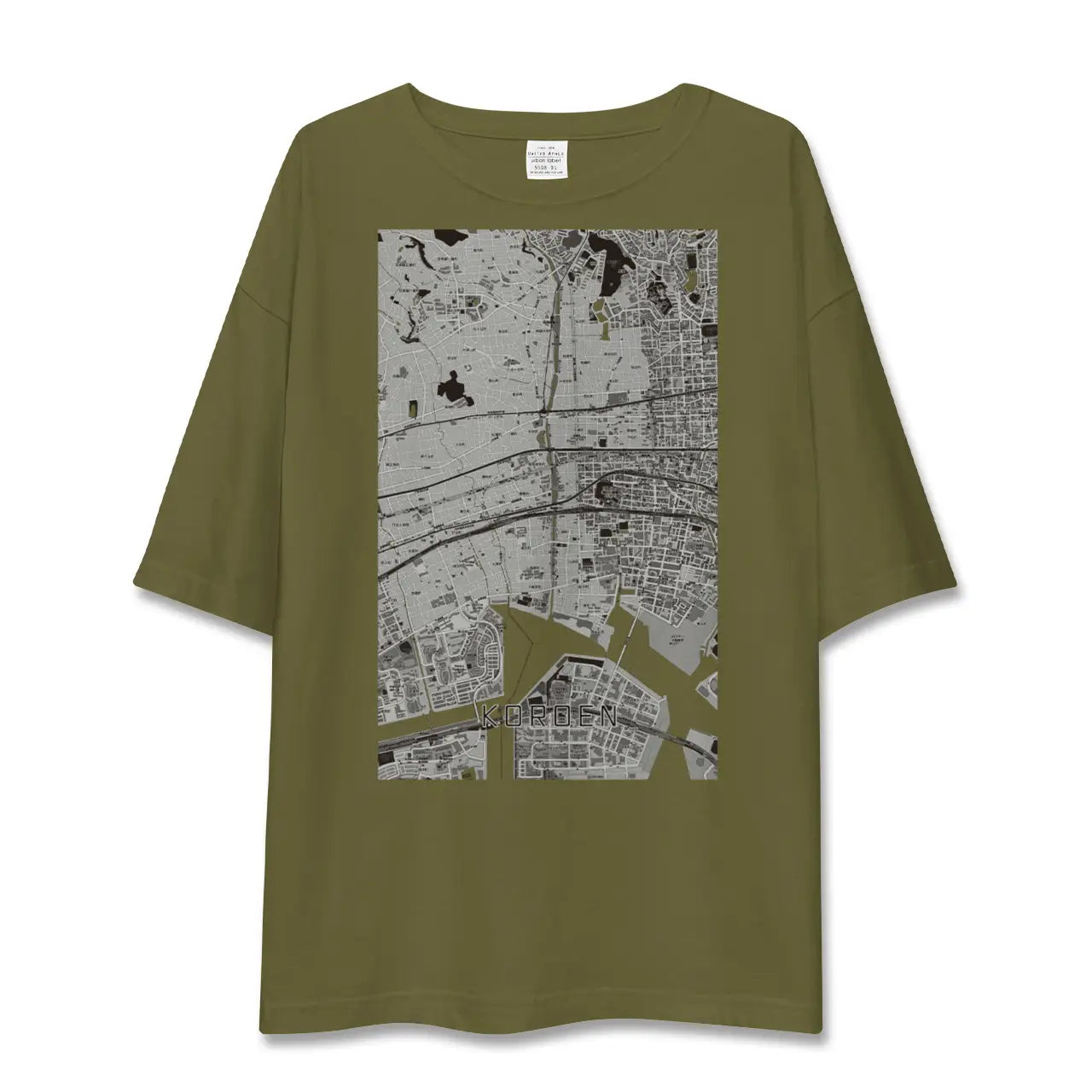 【香櫨園(兵庫県)】地図柄ビッグシルエットTシャツ