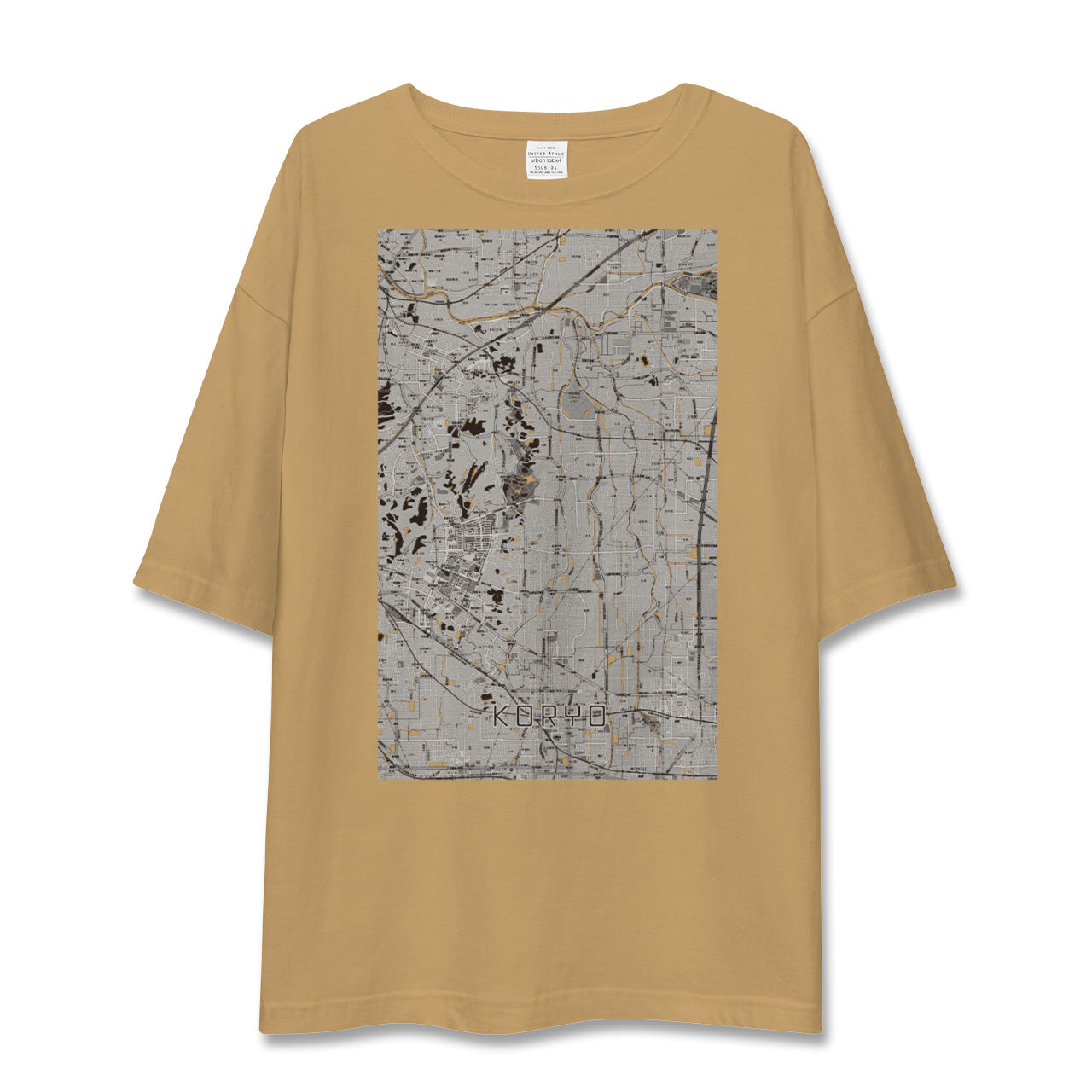 【広陵(奈良県)】地図柄ビッグシルエットTシャツ