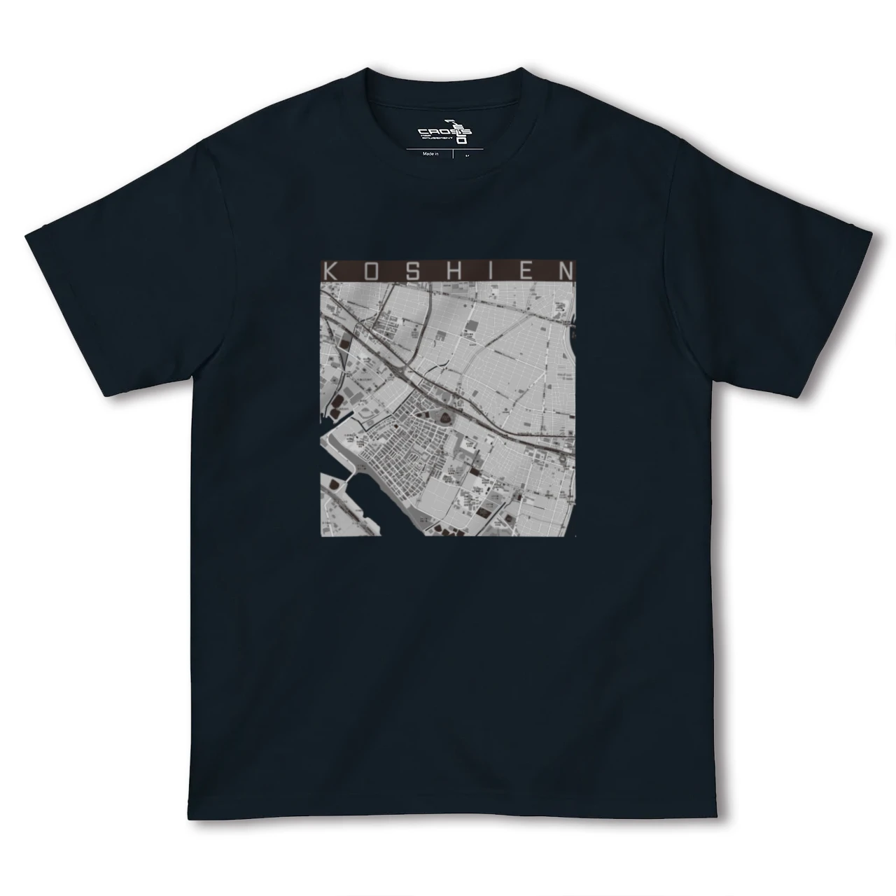 【甲子園(兵庫県)】地図柄ヘビーウェイトTシャツ