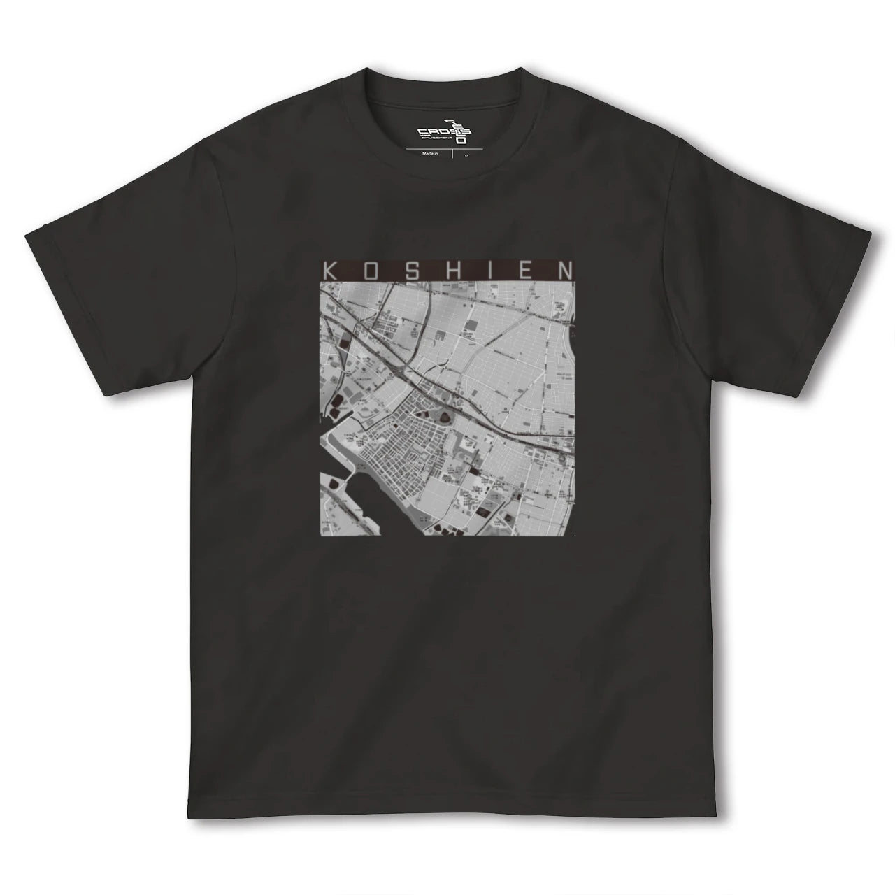 【甲子園(兵庫県)】地図柄ヘビーウェイトTシャツ