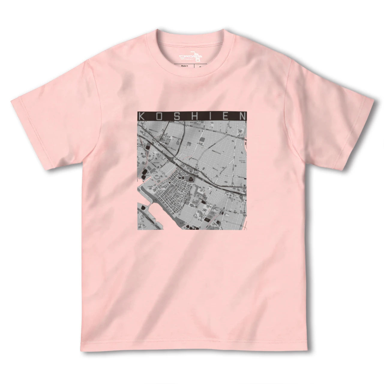 【甲子園(兵庫県)】地図柄ヘビーウェイトTシャツ