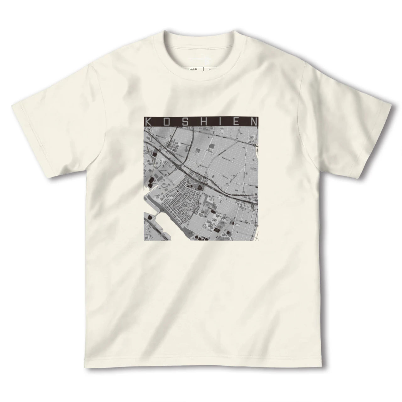 【甲子園(兵庫県)】地図柄ヘビーウェイトTシャツ