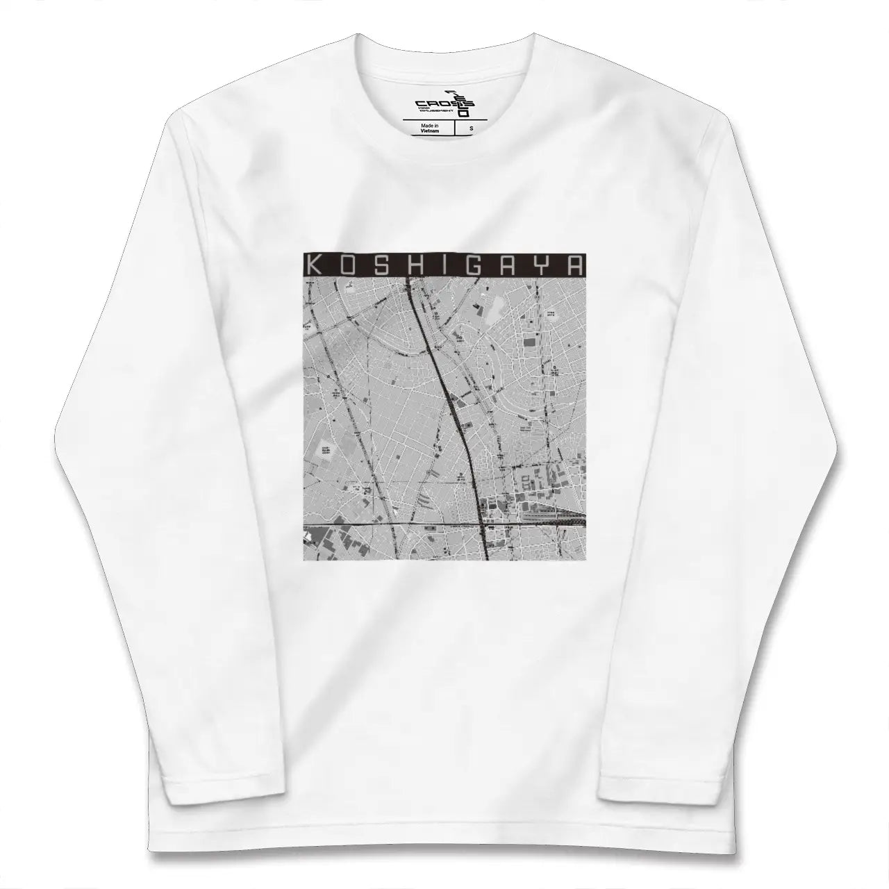 【越谷(埼玉県)】地図柄ロングスリーブTシャツ
