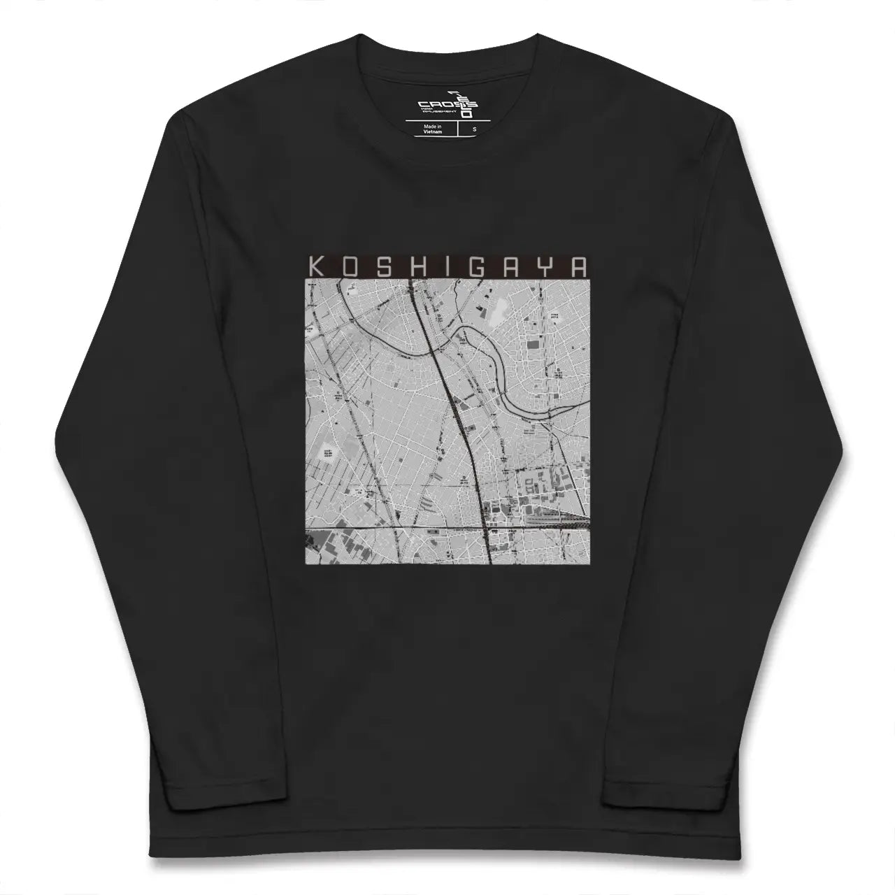 【越谷(埼玉県)】地図柄ロングスリーブTシャツ