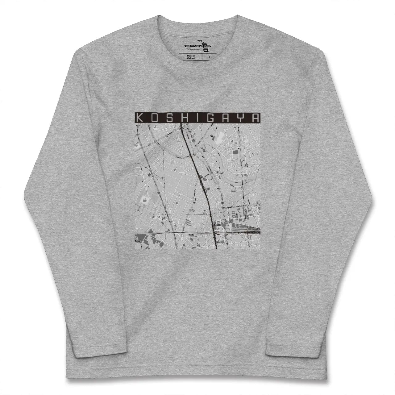 【越谷(埼玉県)】地図柄ロングスリーブTシャツ