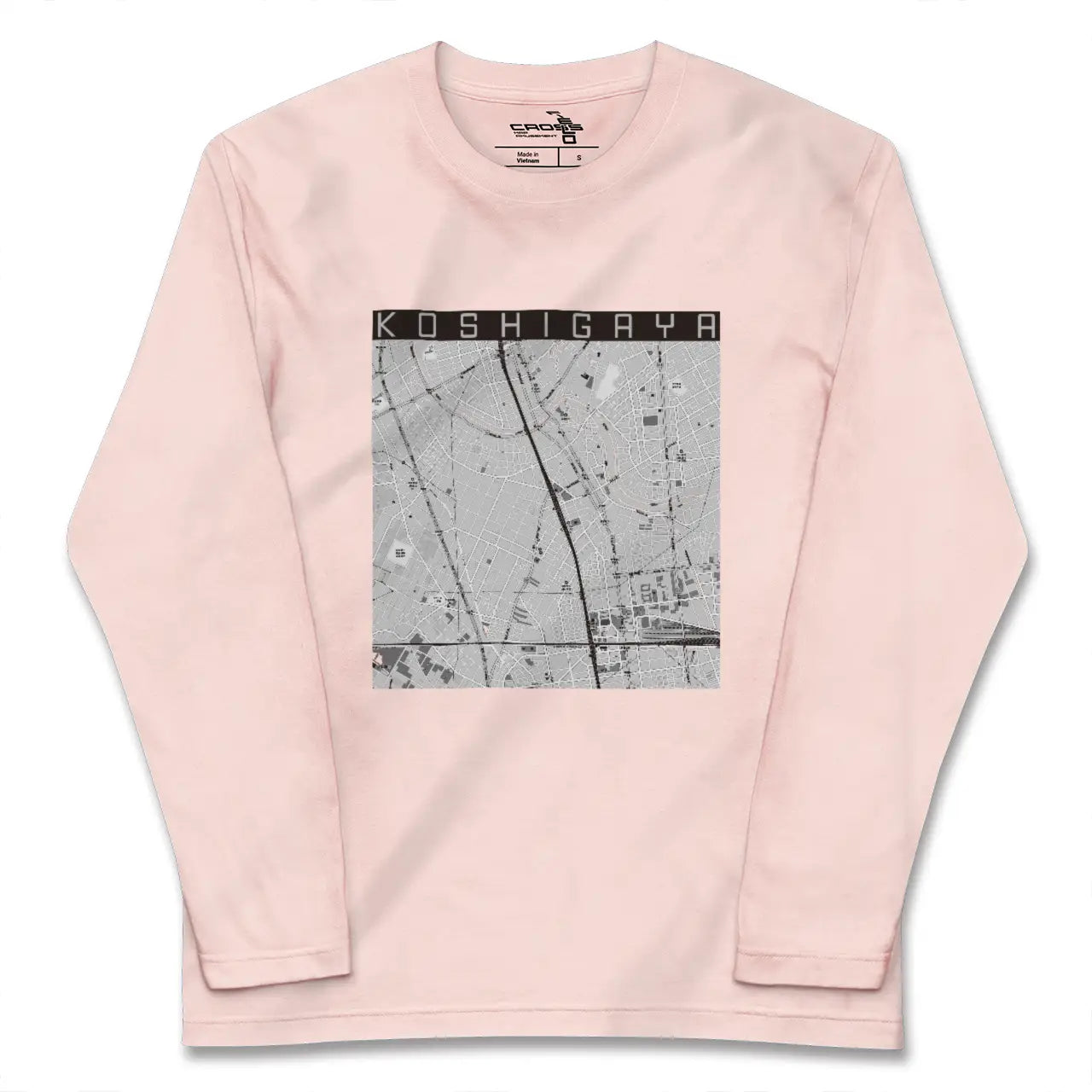 【越谷(埼玉県)】地図柄ロングスリーブTシャツ