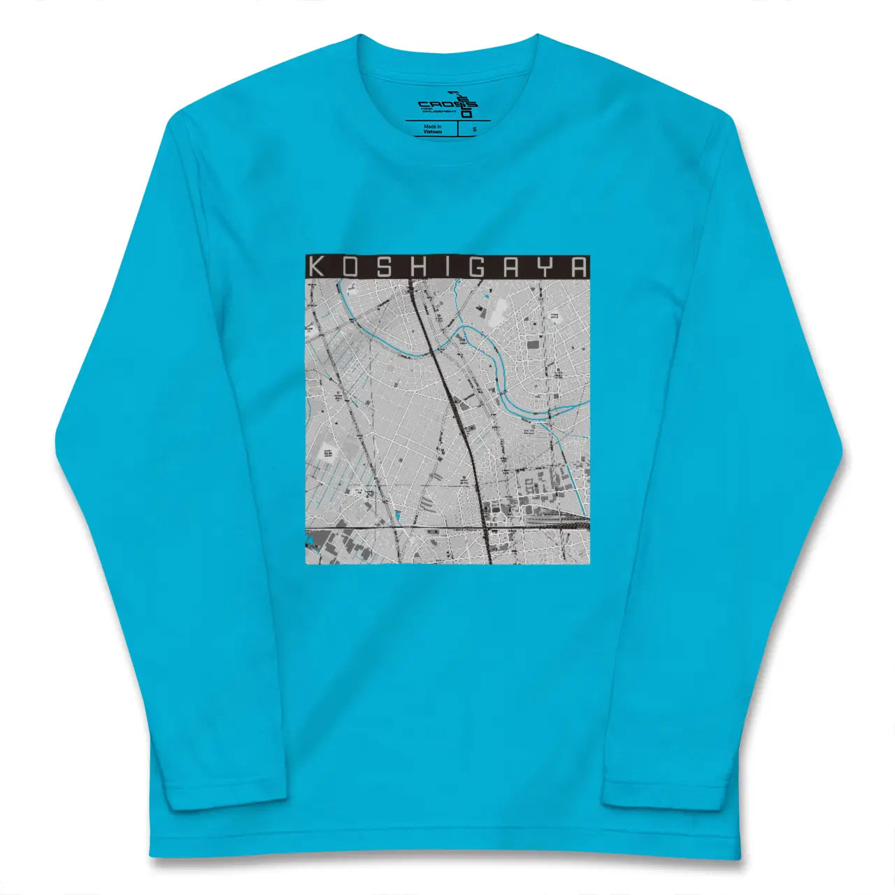 【越谷(埼玉県)】地図柄ロングスリーブTシャツ