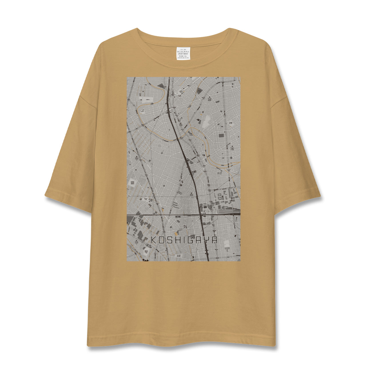 【越谷(埼玉県)】地図柄ビッグシルエットTシャツ
