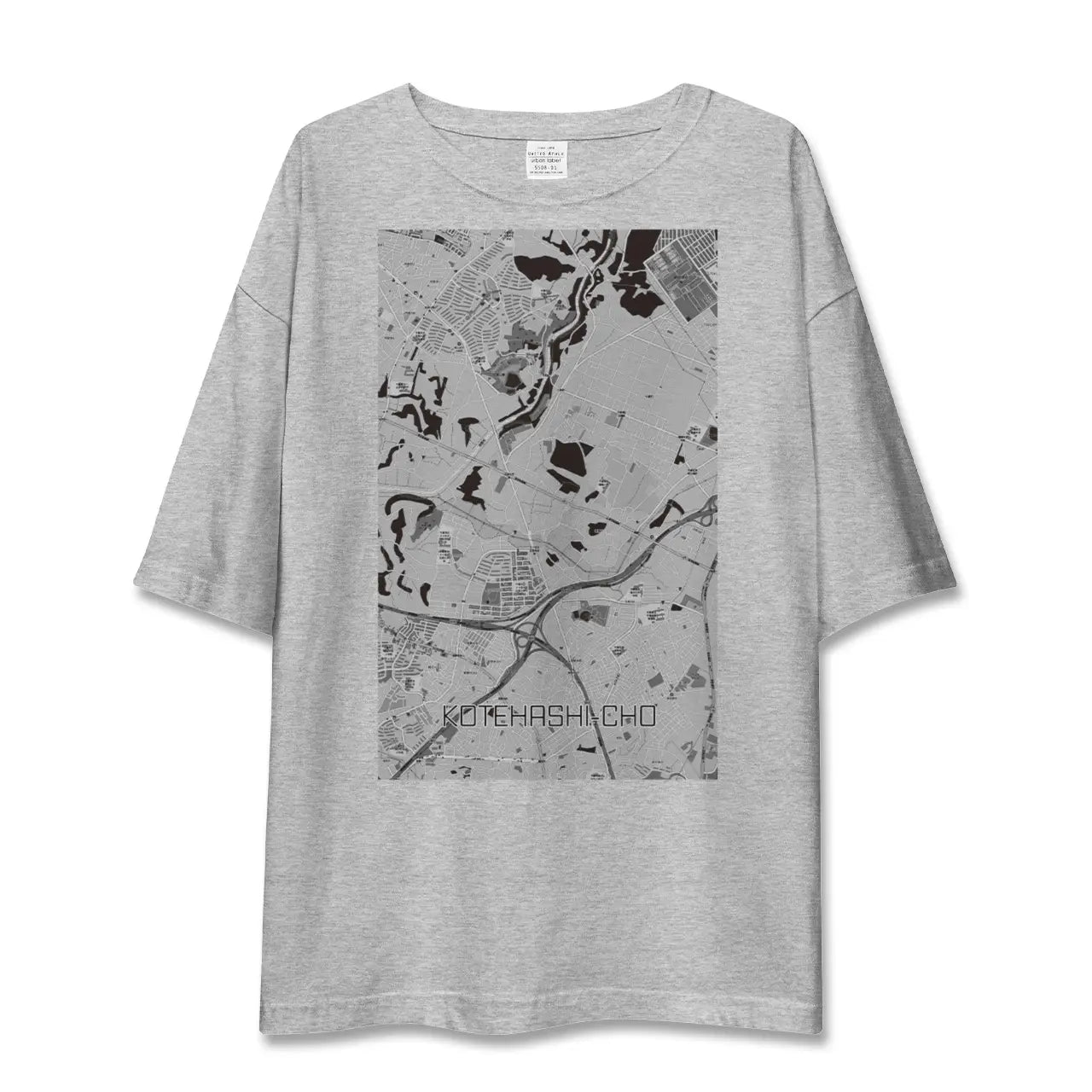 【犢橋町(千葉県)】地図柄ビッグシルエットTシャツ