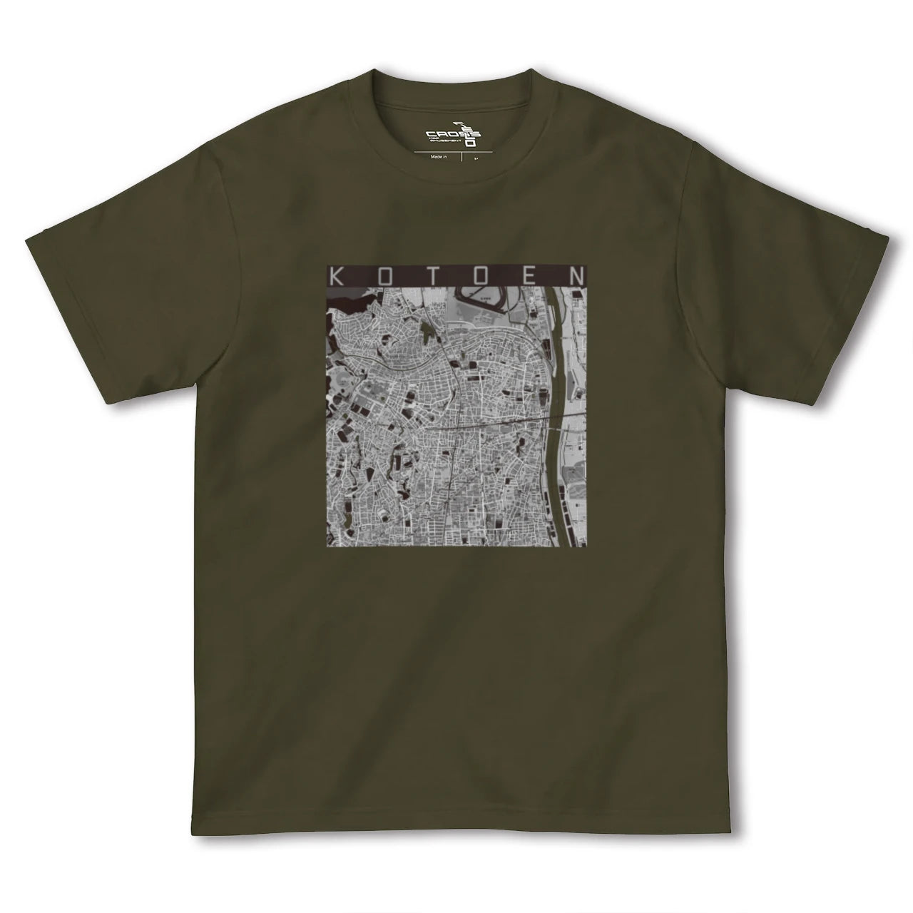【甲東園(兵庫県)】地図柄ヘビーウェイトTシャツ