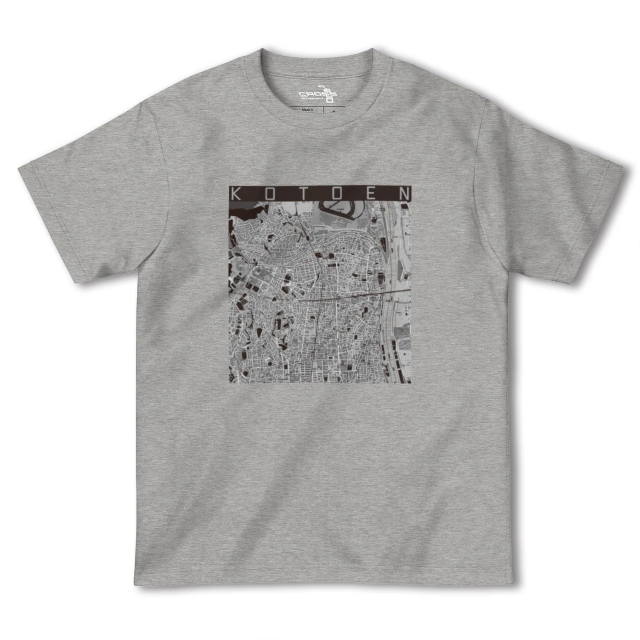 【甲東園(兵庫県)】地図柄ヘビーウェイトTシャツ