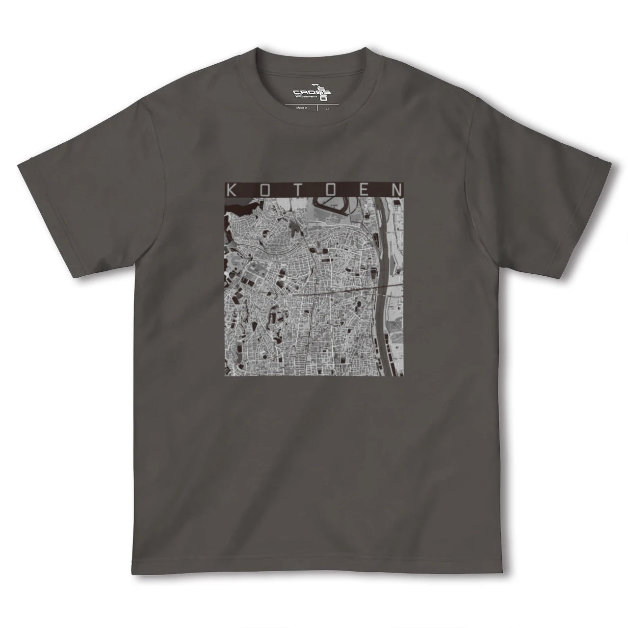 【甲東園(兵庫県)】地図柄ヘビーウェイトTシャツ