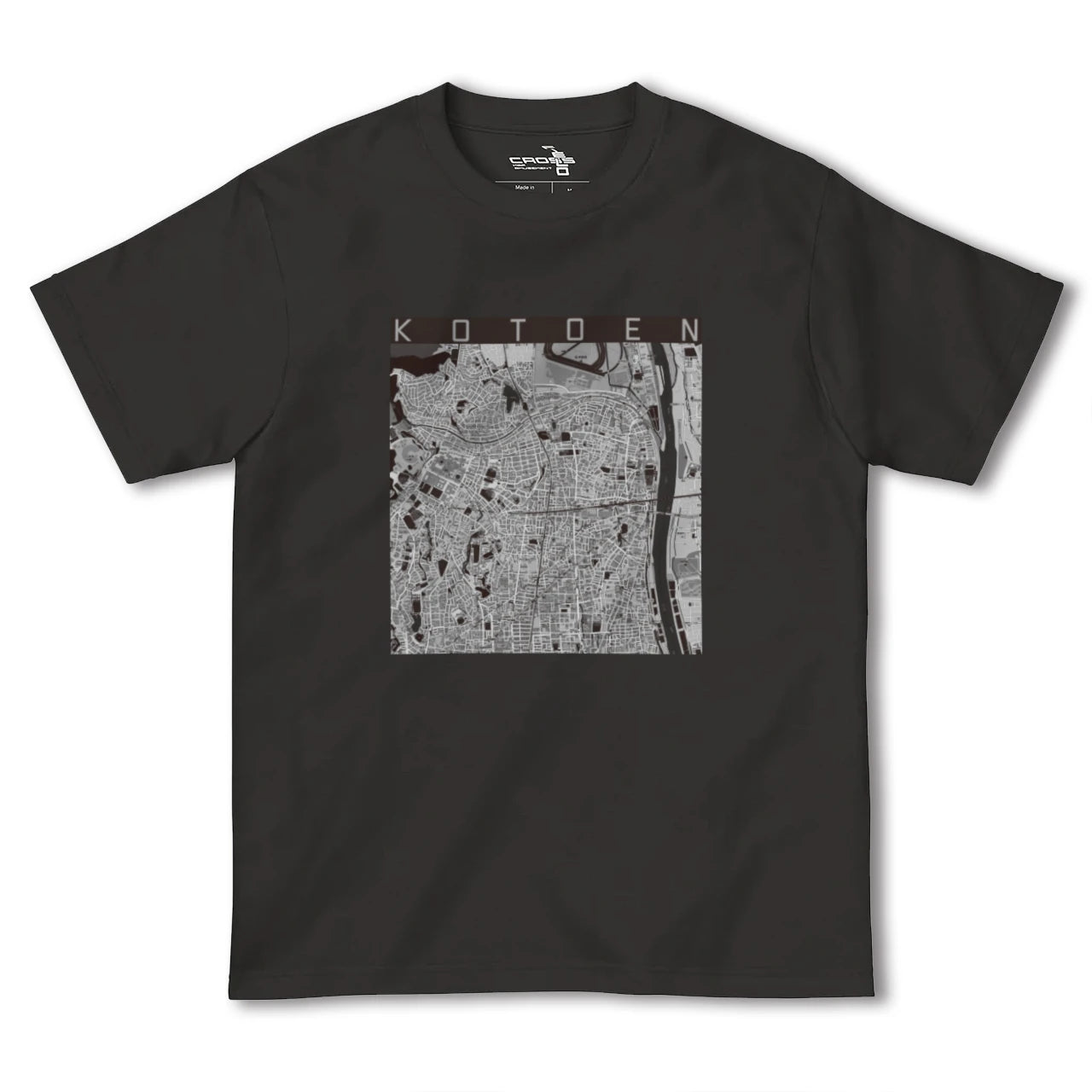 【甲東園(兵庫県)】地図柄ヘビーウェイトTシャツ