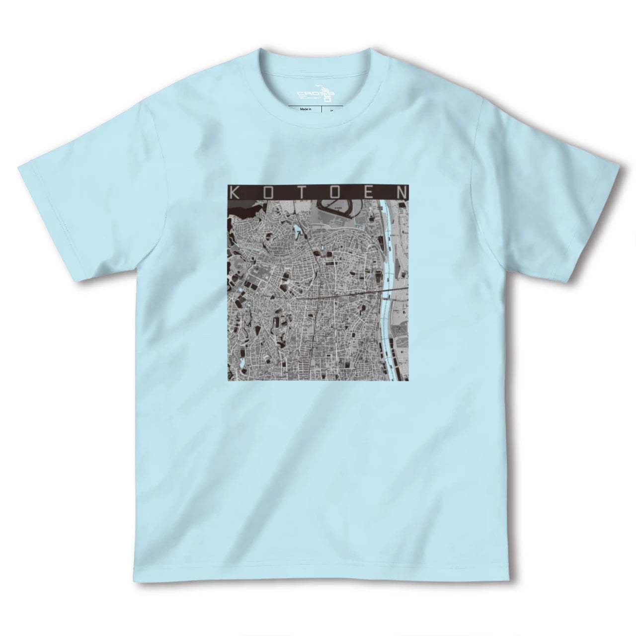 【甲東園(兵庫県)】地図柄ヘビーウェイトTシャツ