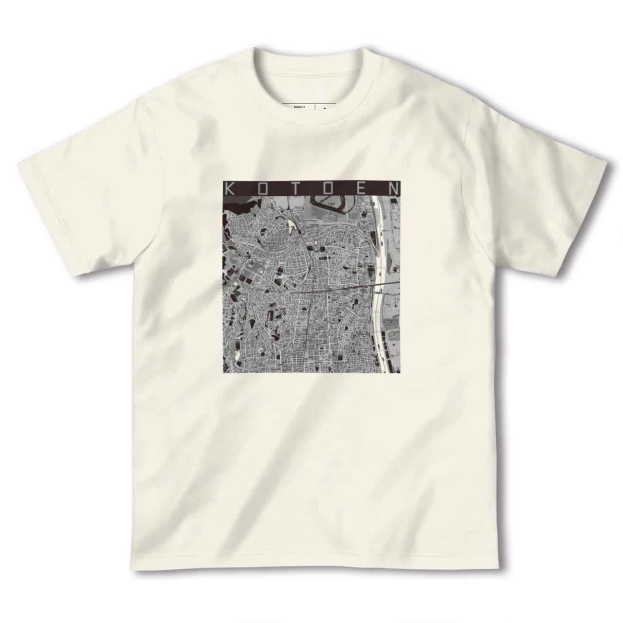 【甲東園(兵庫県)】地図柄ヘビーウェイトTシャツ