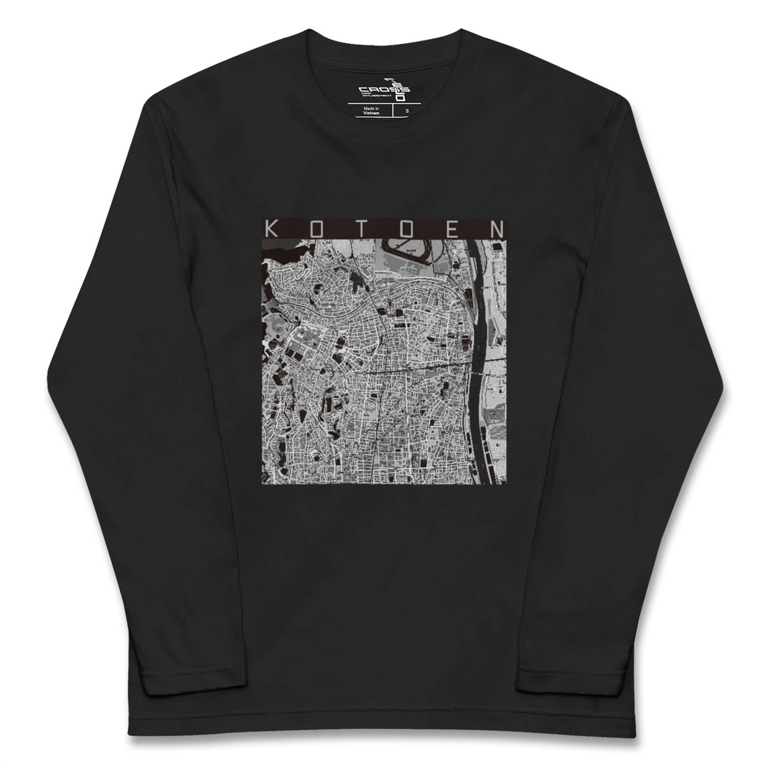 【甲東園(兵庫県)】地図柄ロングスリーブTシャツ