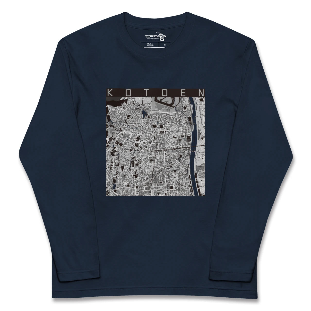 【甲東園(兵庫県)】地図柄ロングスリーブTシャツ