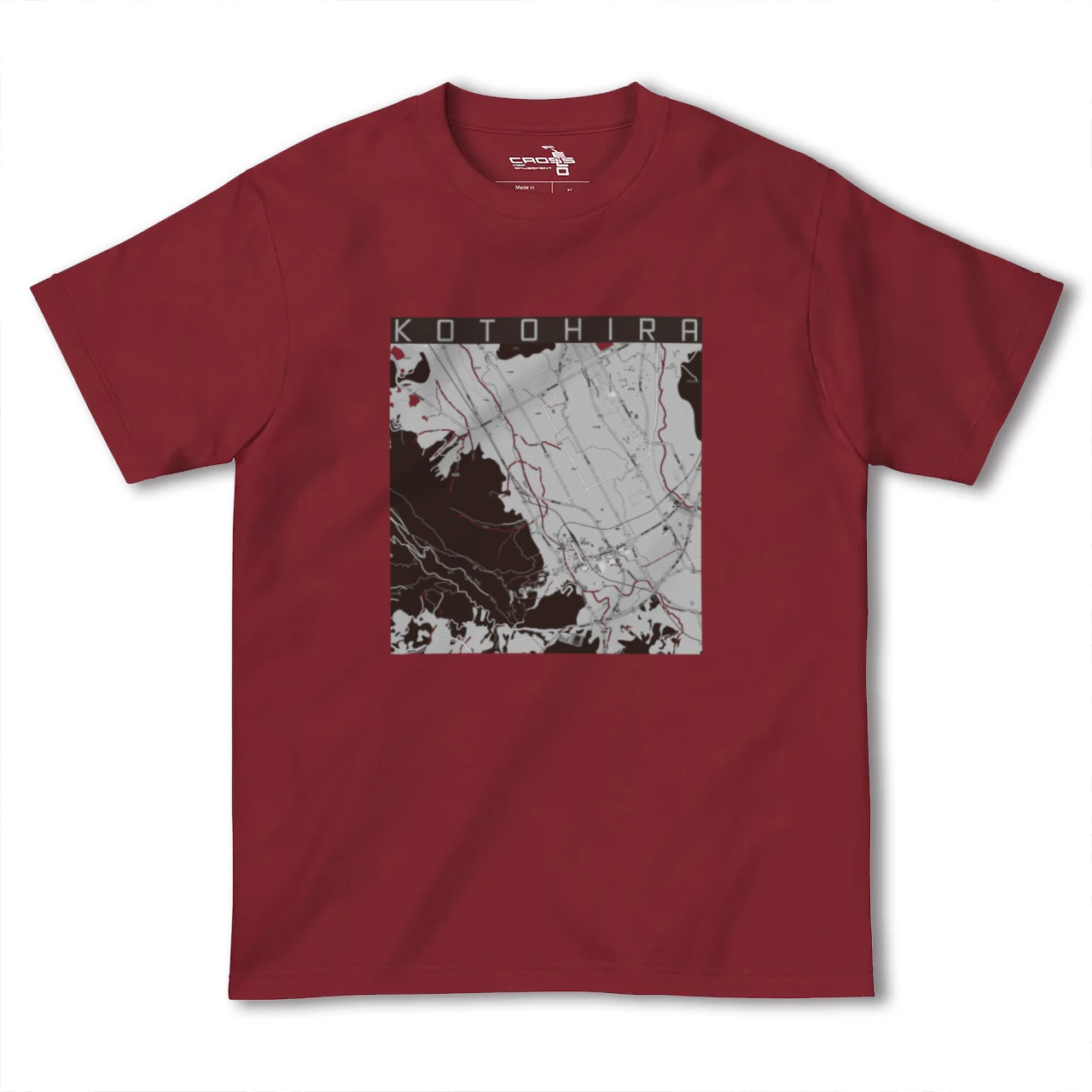 【琴平(香川県)】地図柄ヘビーウェイトTシャツ