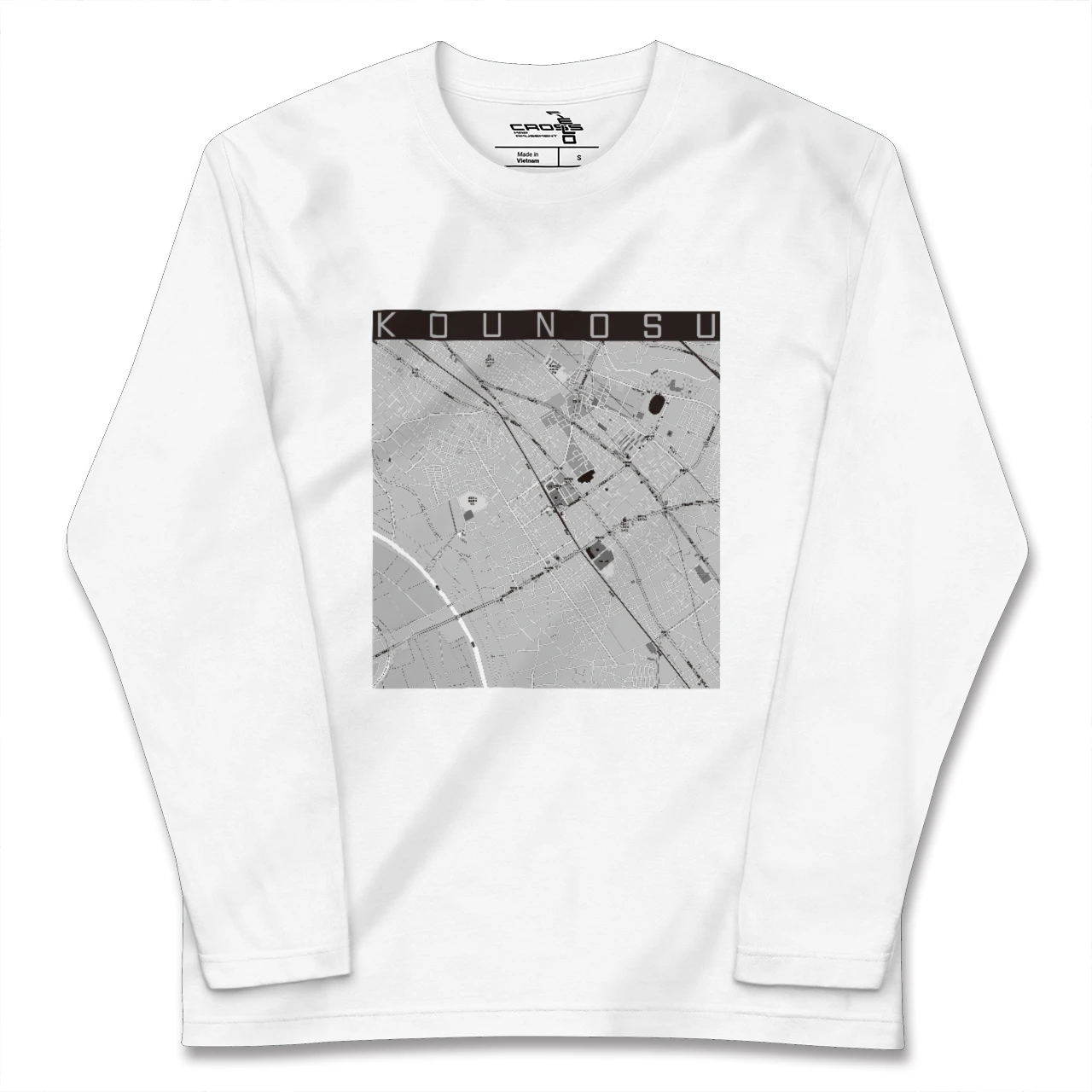 【鴻巣(埼玉県)】地図柄ロングスリーブTシャツ