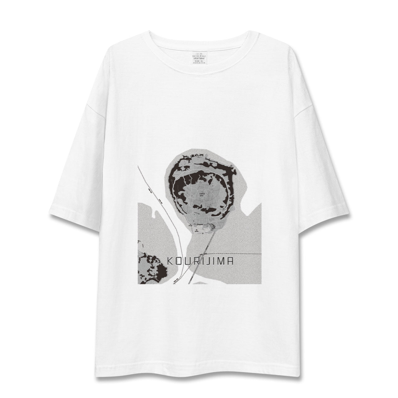 【古宇利島(沖縄県)】地図柄ビッグシルエットTシャツ