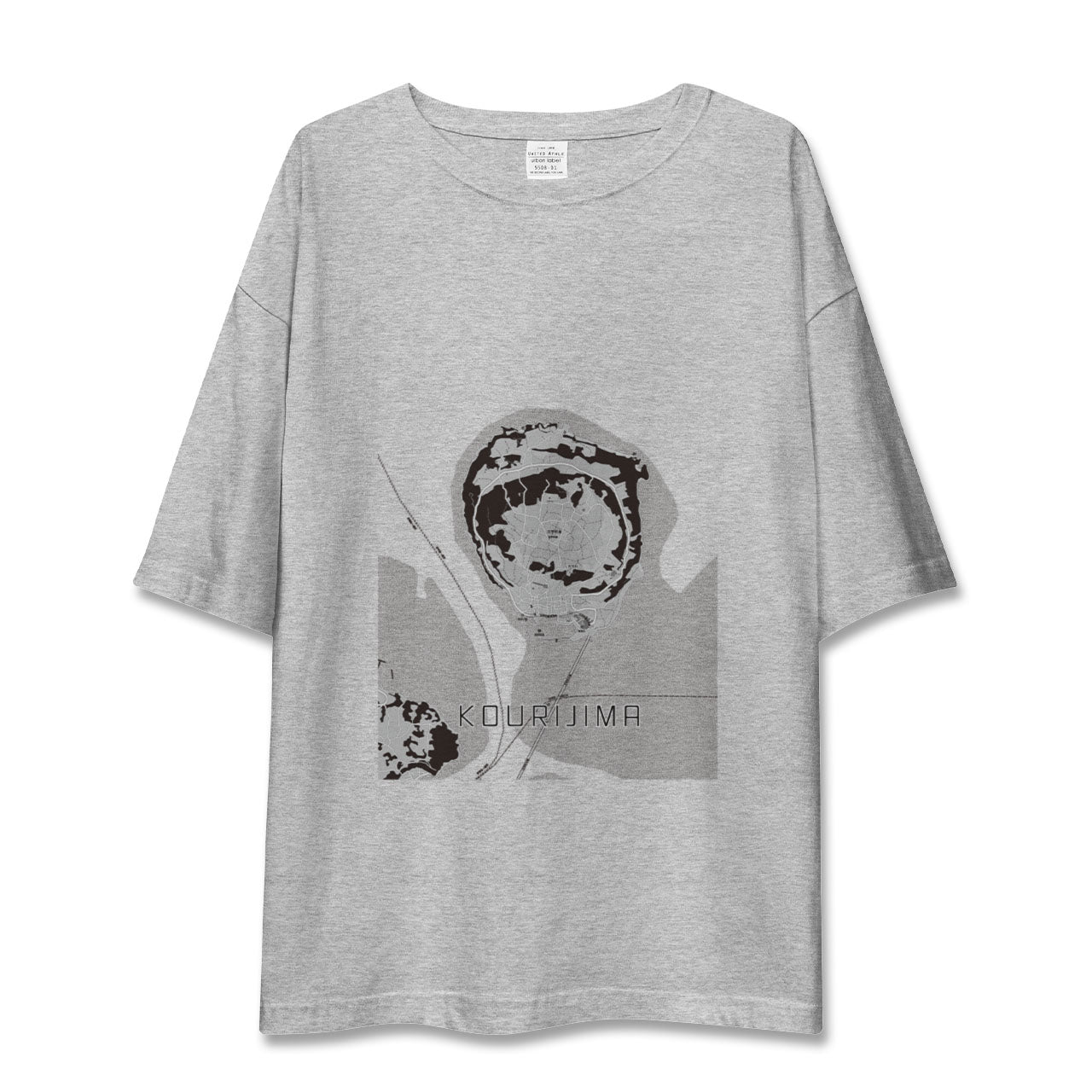 【古宇利島(沖縄県)】地図柄ビッグシルエットTシャツ