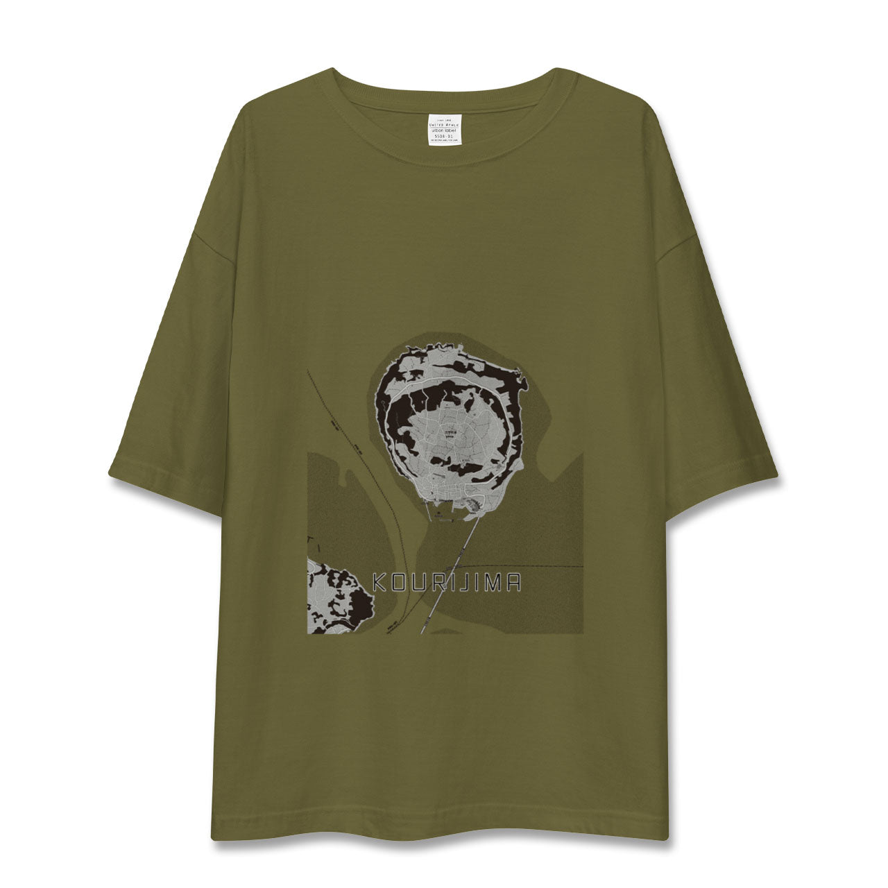 【古宇利島(沖縄県)】地図柄ビッグシルエットTシャツ