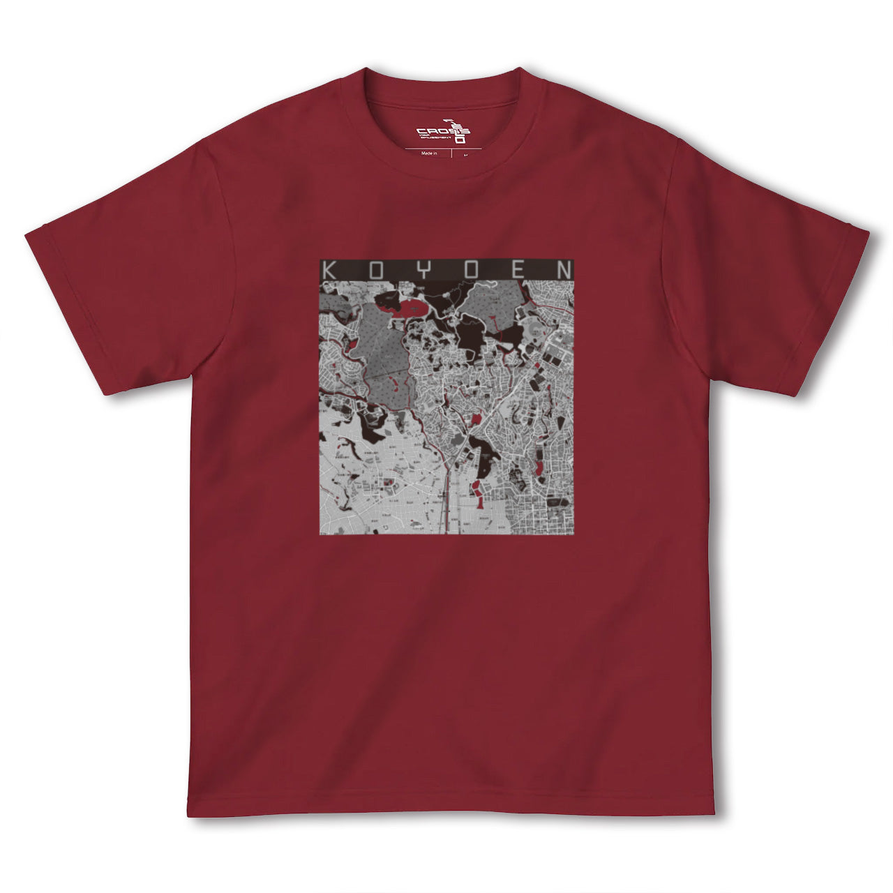 【甲陽園(兵庫県)】地図柄ヘビーウェイトTシャツ