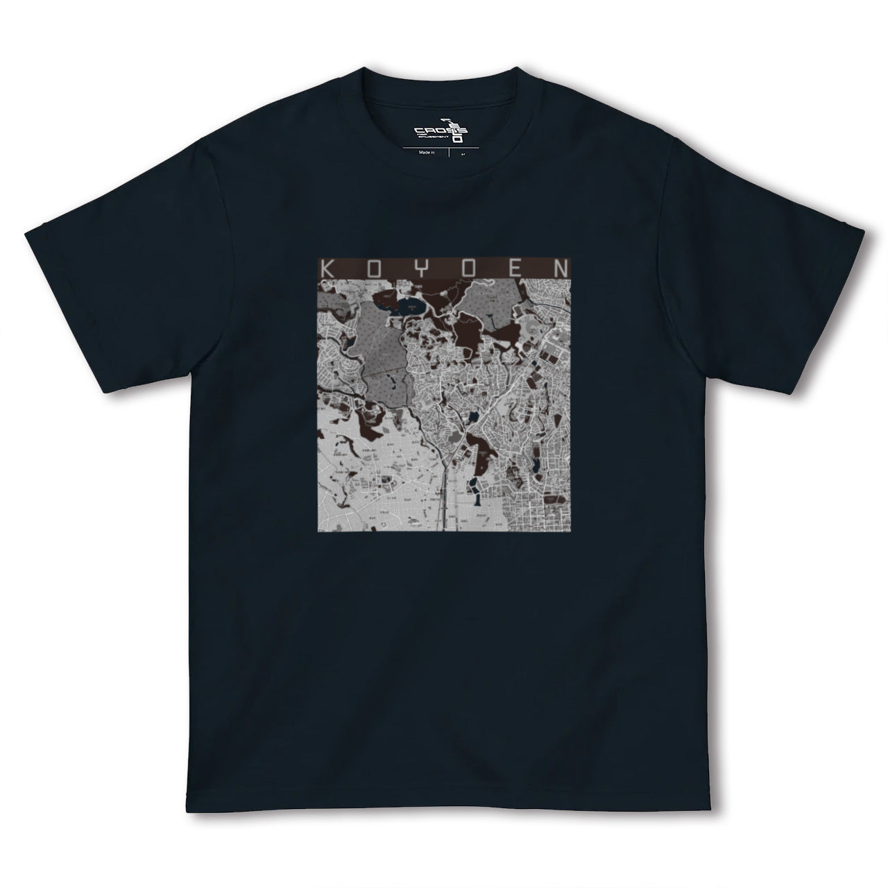 【甲陽園(兵庫県)】地図柄ヘビーウェイトTシャツ