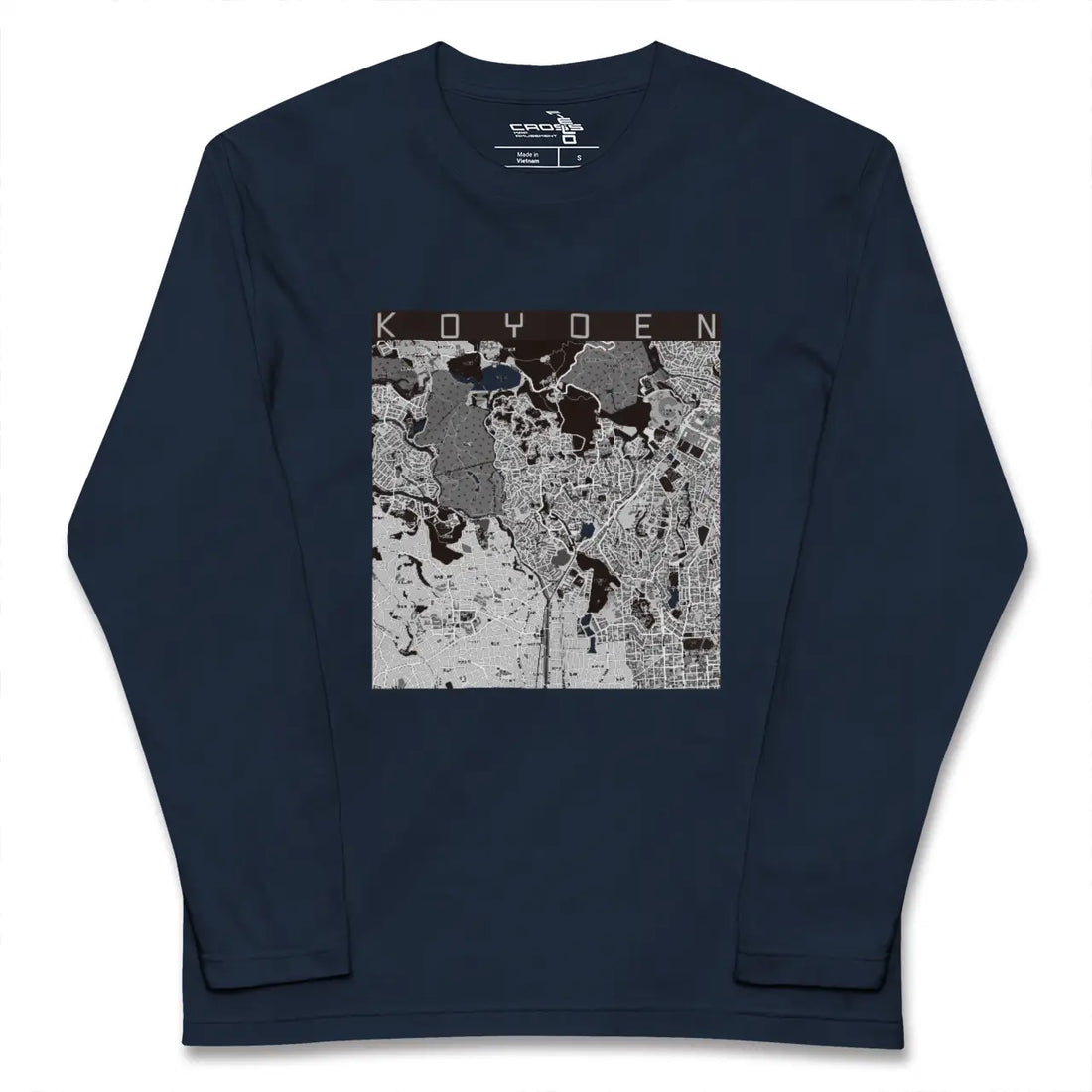 【甲陽園(兵庫県)】地図柄ロングスリーブTシャツ