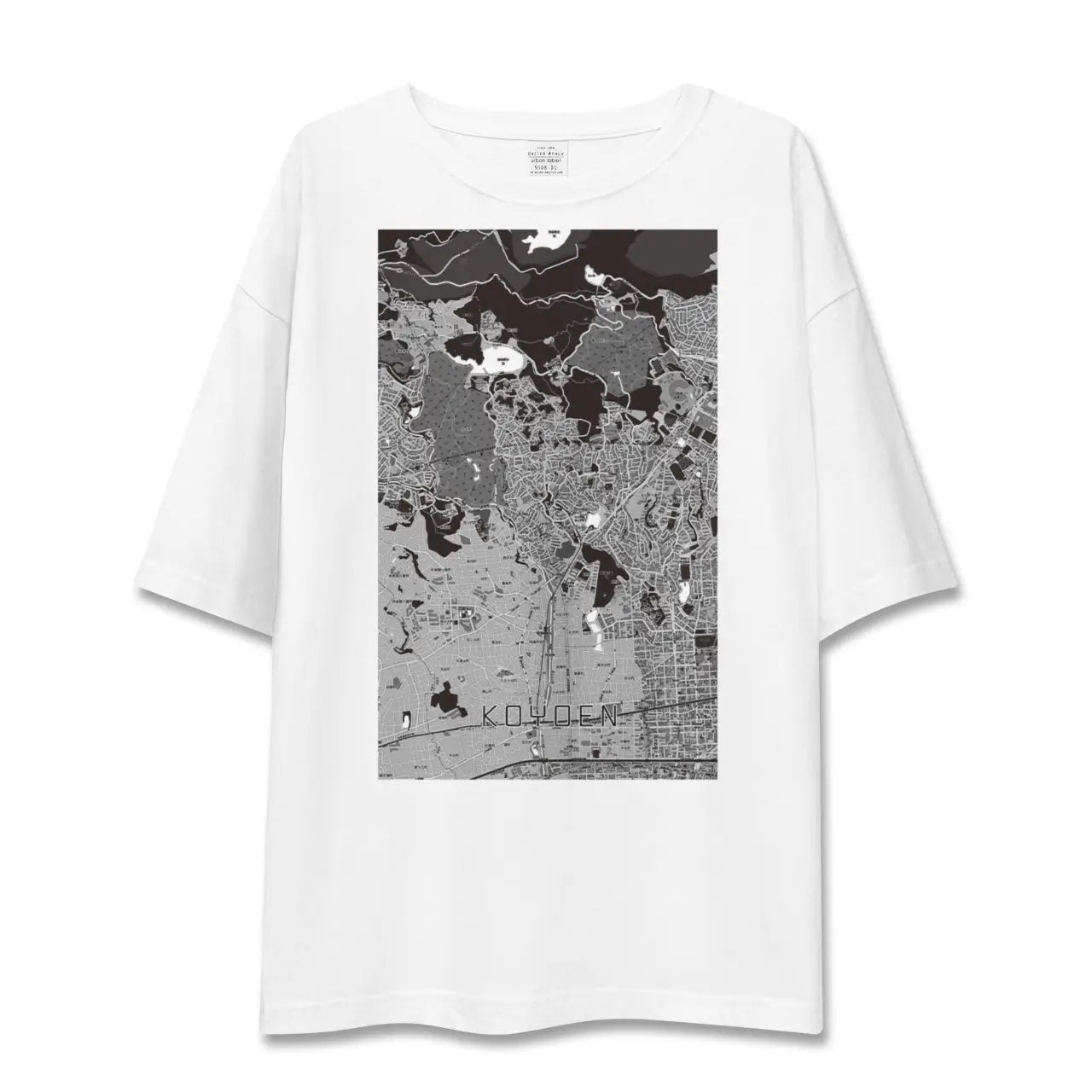 【甲陽園(兵庫県)】地図柄ビッグシルエットTシャツ