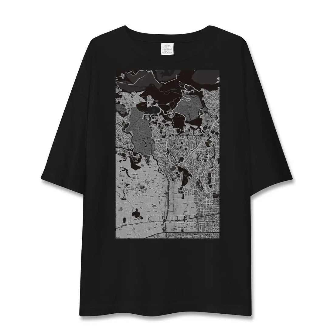 【甲陽園(兵庫県)】地図柄ビッグシルエットTシャツ