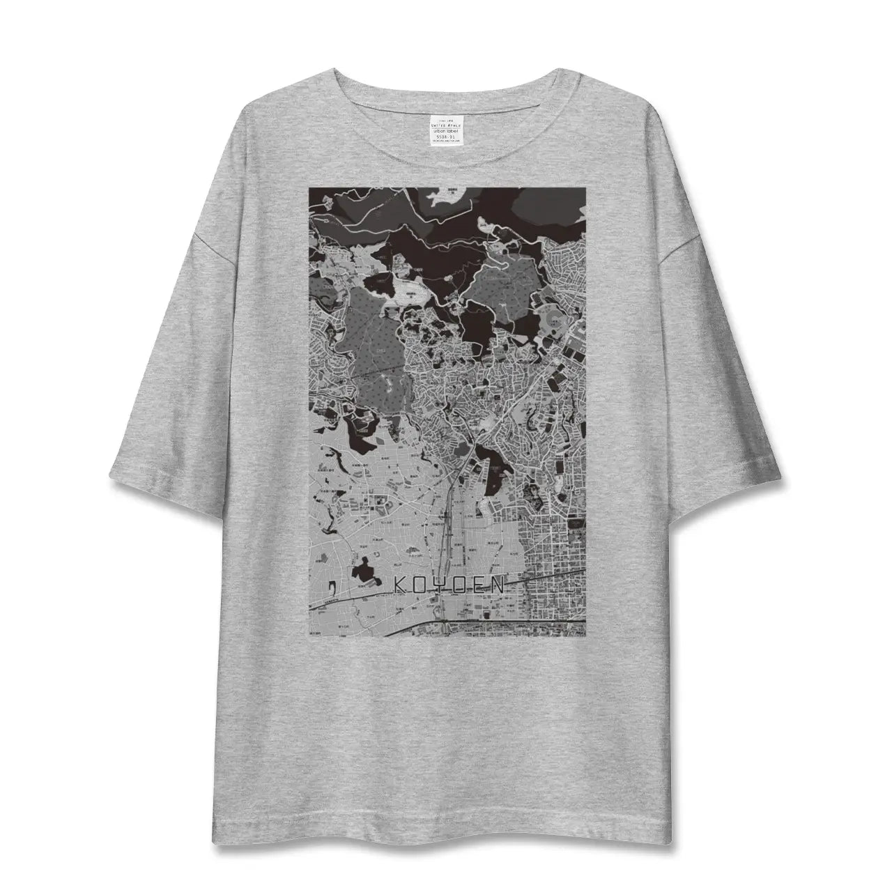 【甲陽園(兵庫県)】地図柄ビッグシルエットTシャツ