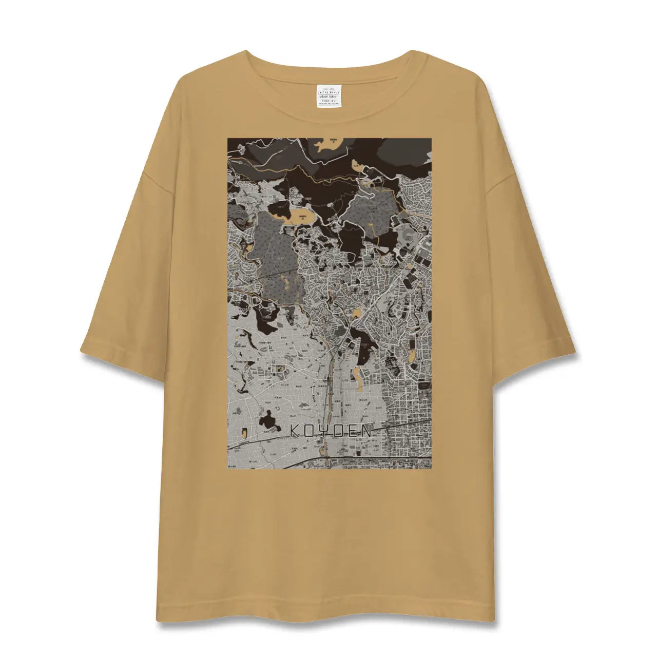【甲陽園(兵庫県)】地図柄ビッグシルエットTシャツ