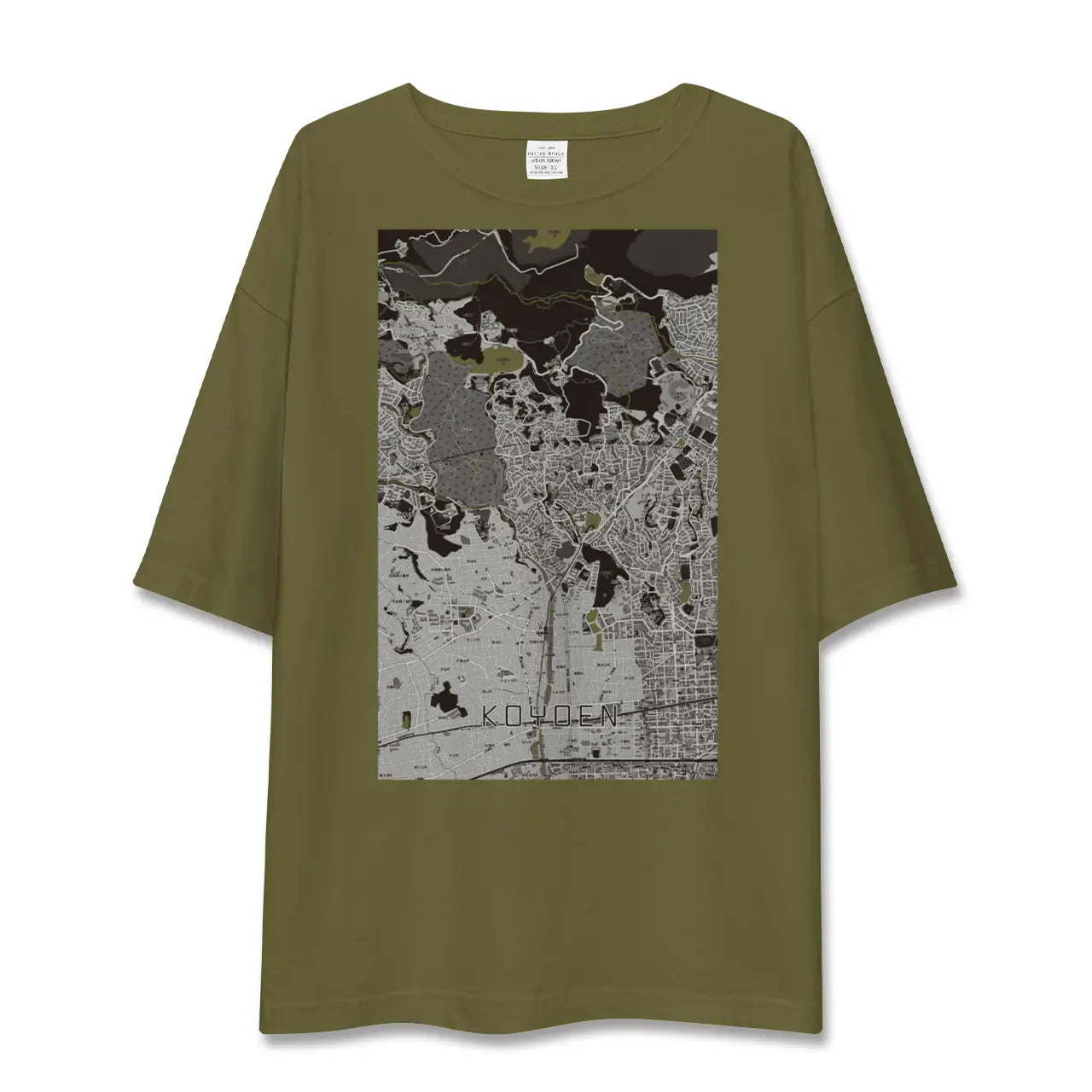 【甲陽園(兵庫県)】地図柄ビッグシルエットTシャツ