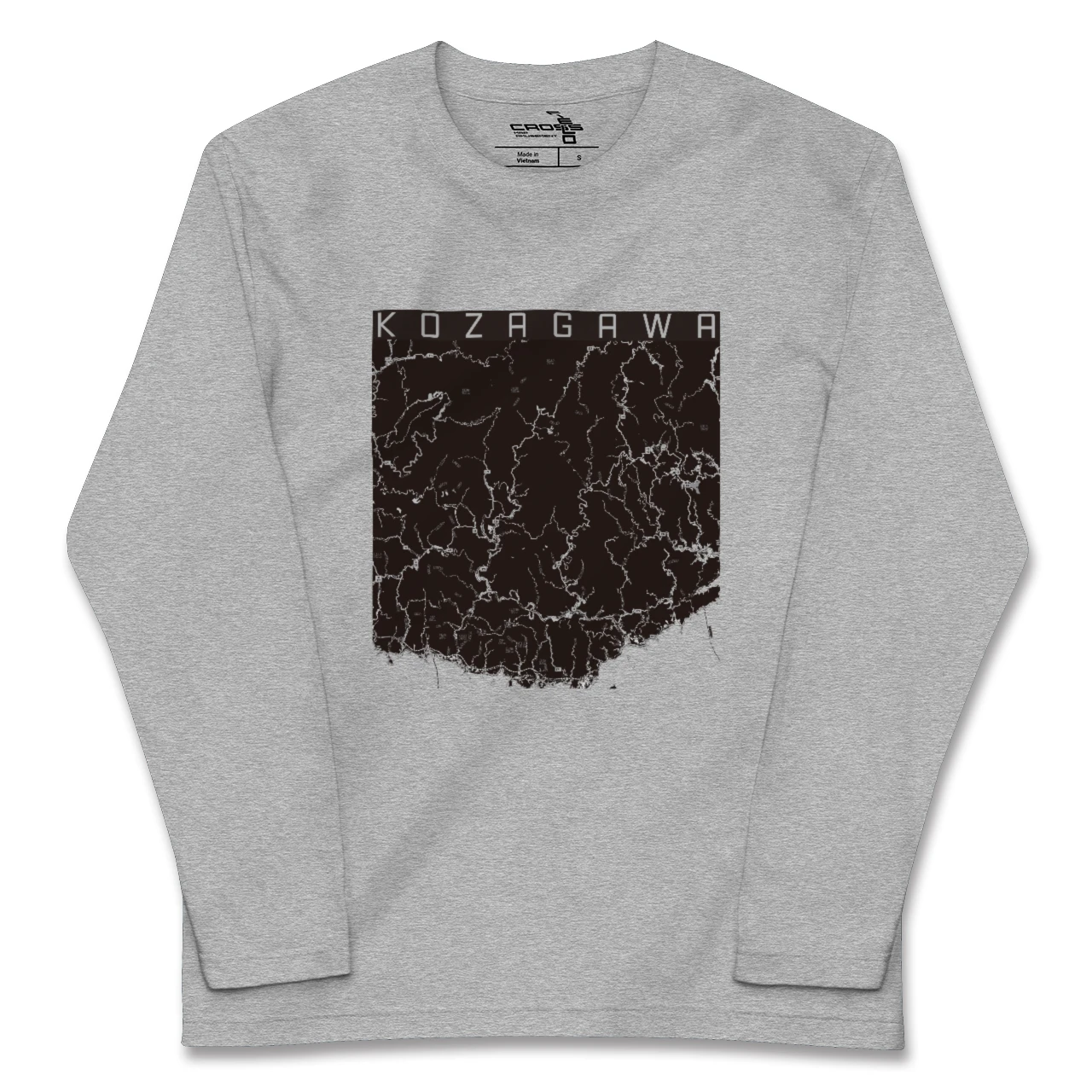 【古座川(和歌山県)】地図柄ロングスリーブTシャツ