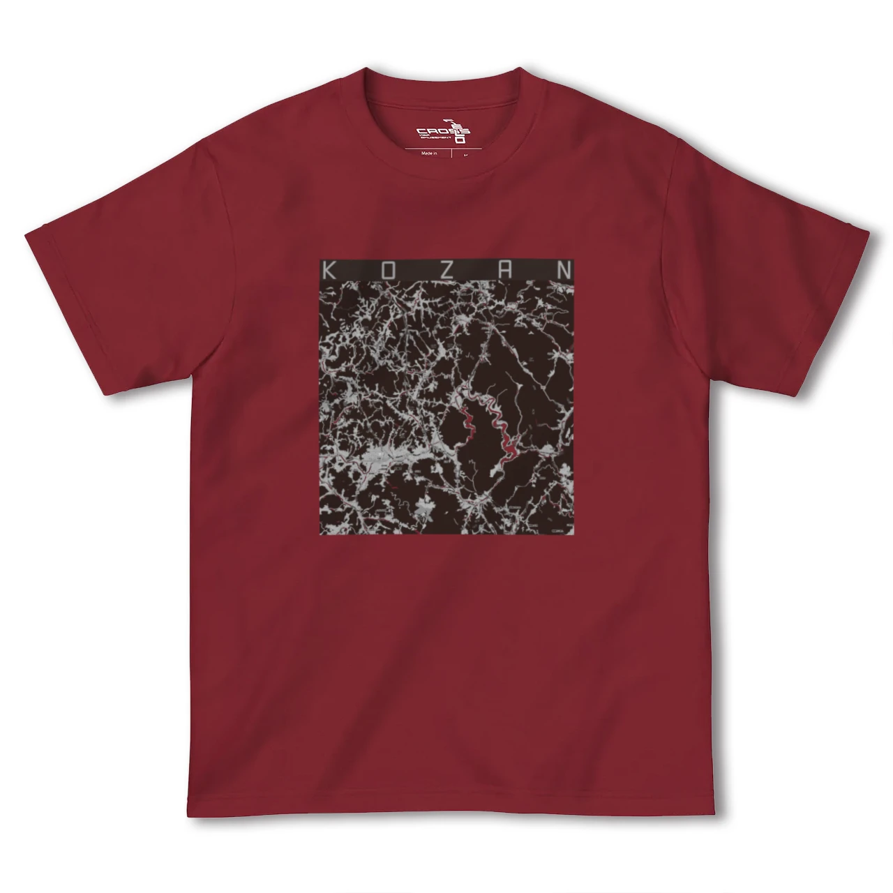 【甲山(広島県)】地図柄ヘビーウェイトTシャツ
