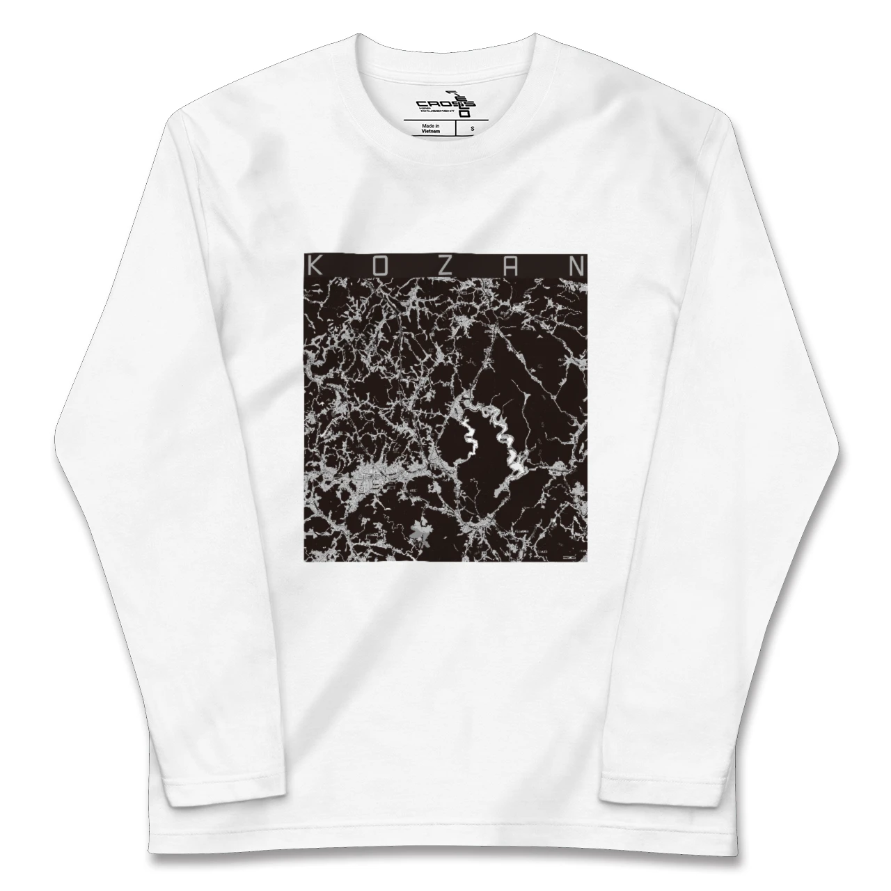 【甲山(広島県)】地図柄ロングスリーブTシャツ