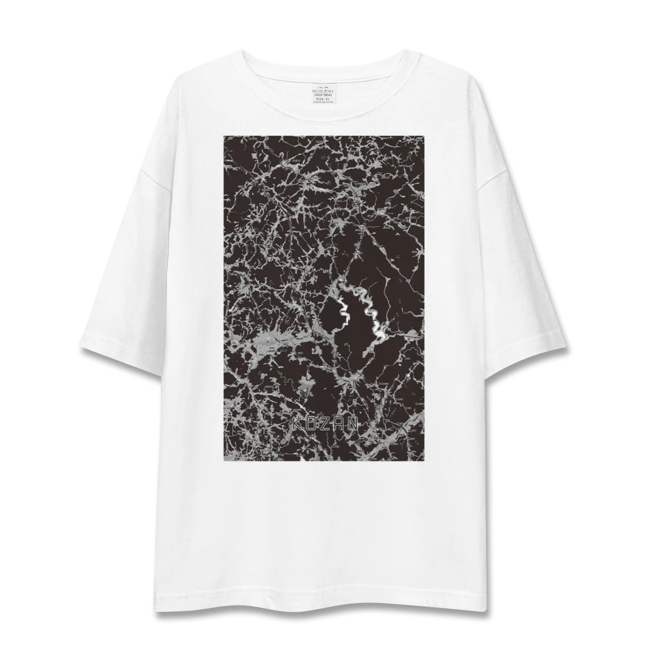 【甲山(広島県)】地図柄ビッグシルエットTシャツ