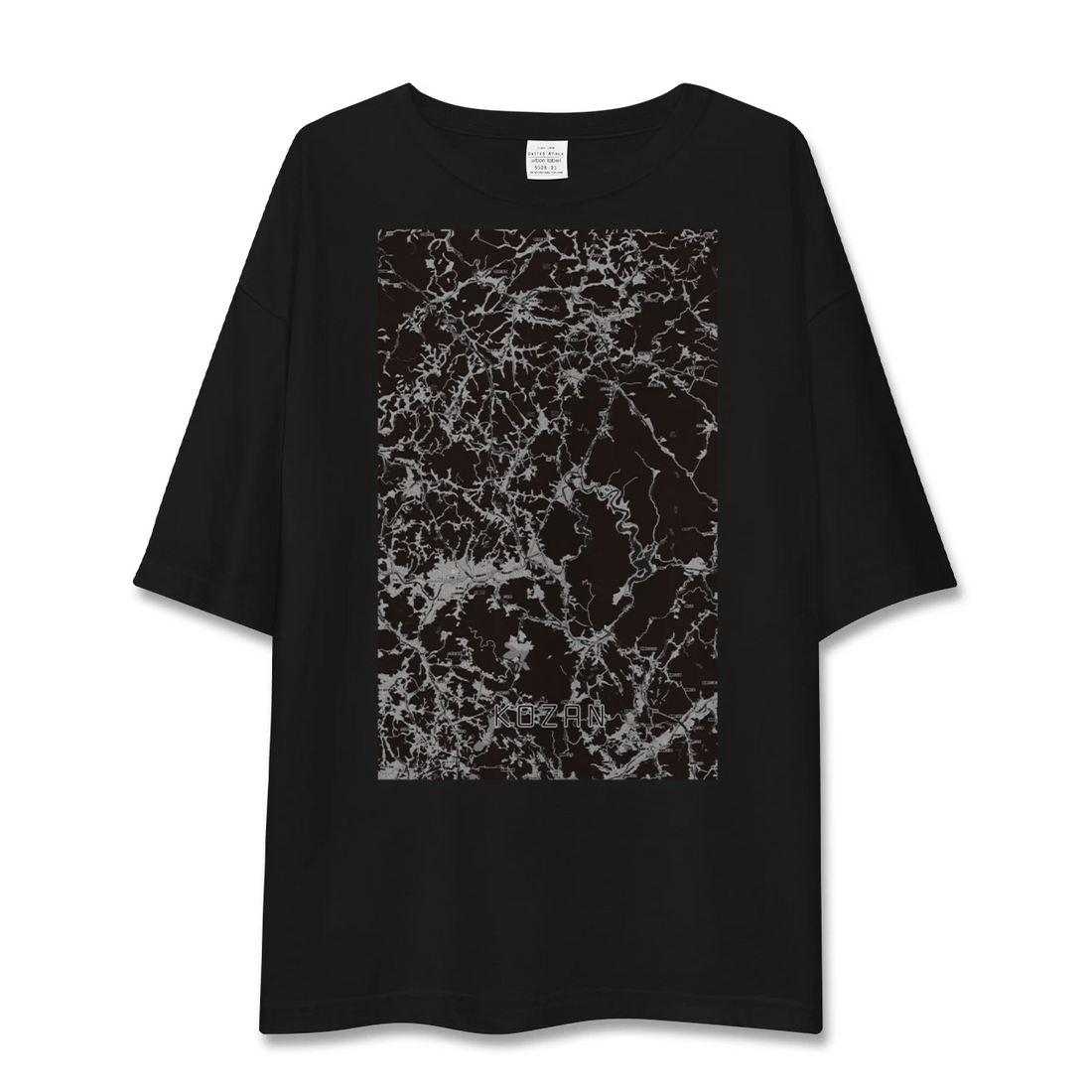 【甲山(広島県)】地図柄ビッグシルエットTシャツ