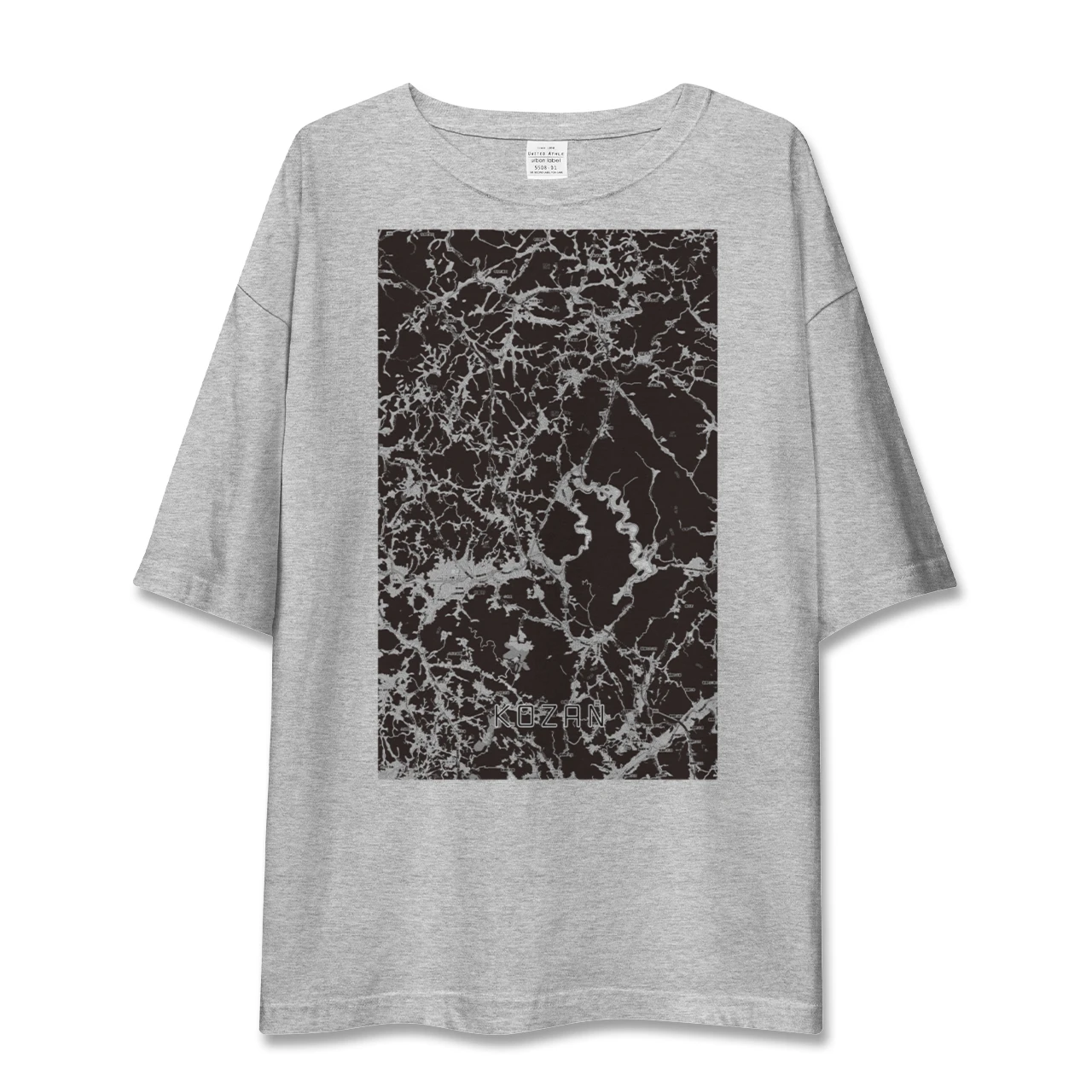 【甲山(広島県)】地図柄ビッグシルエットTシャツ