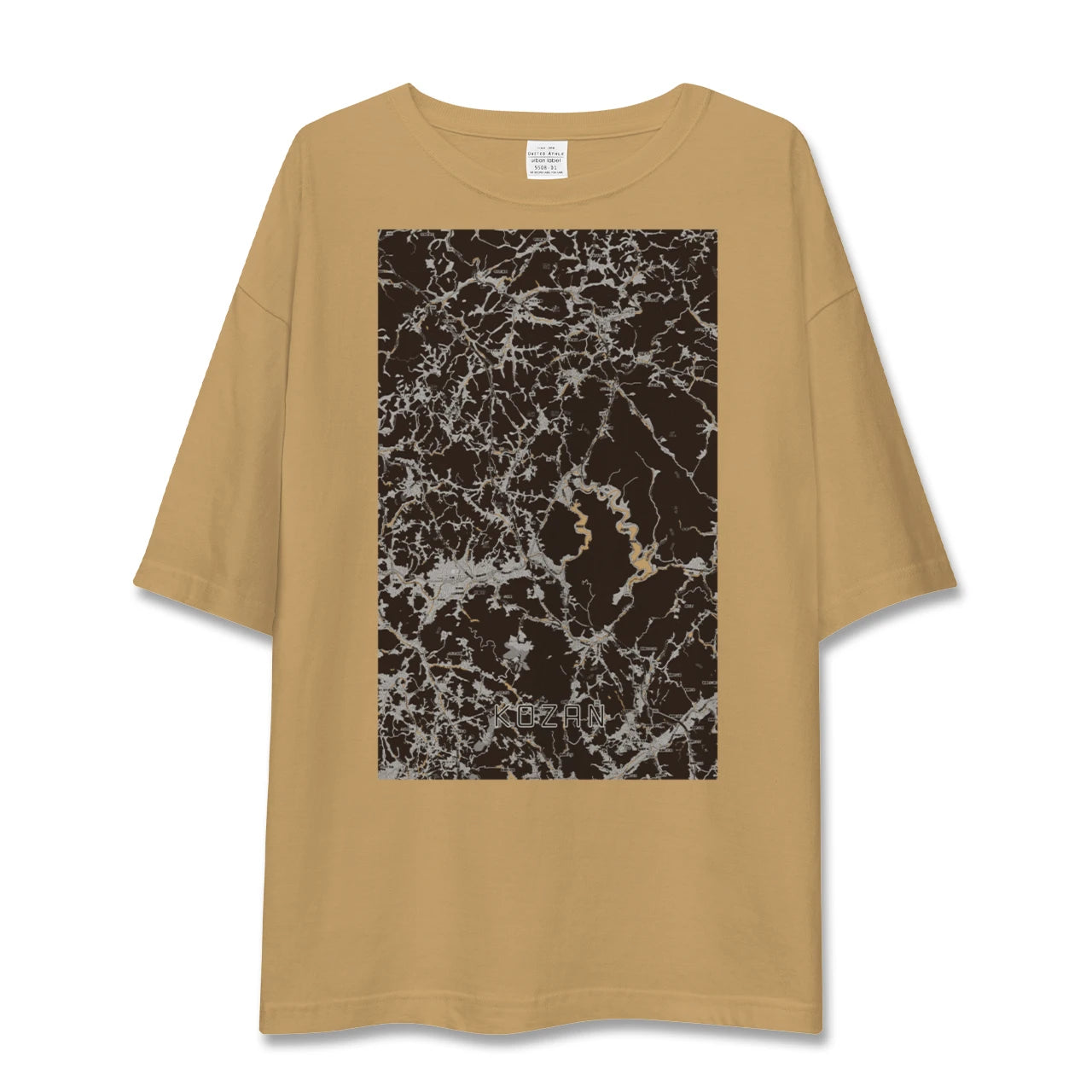 【甲山(広島県)】地図柄ビッグシルエットTシャツ