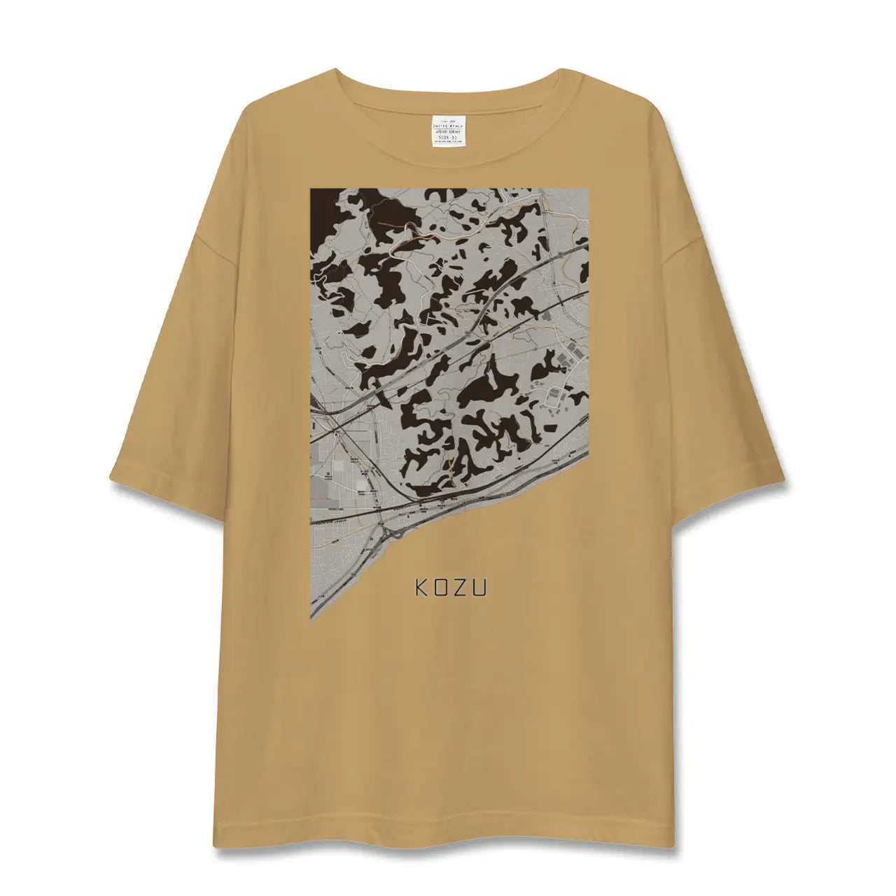 【国府津(神奈川県)】地図柄ビッグシルエットTシャツ